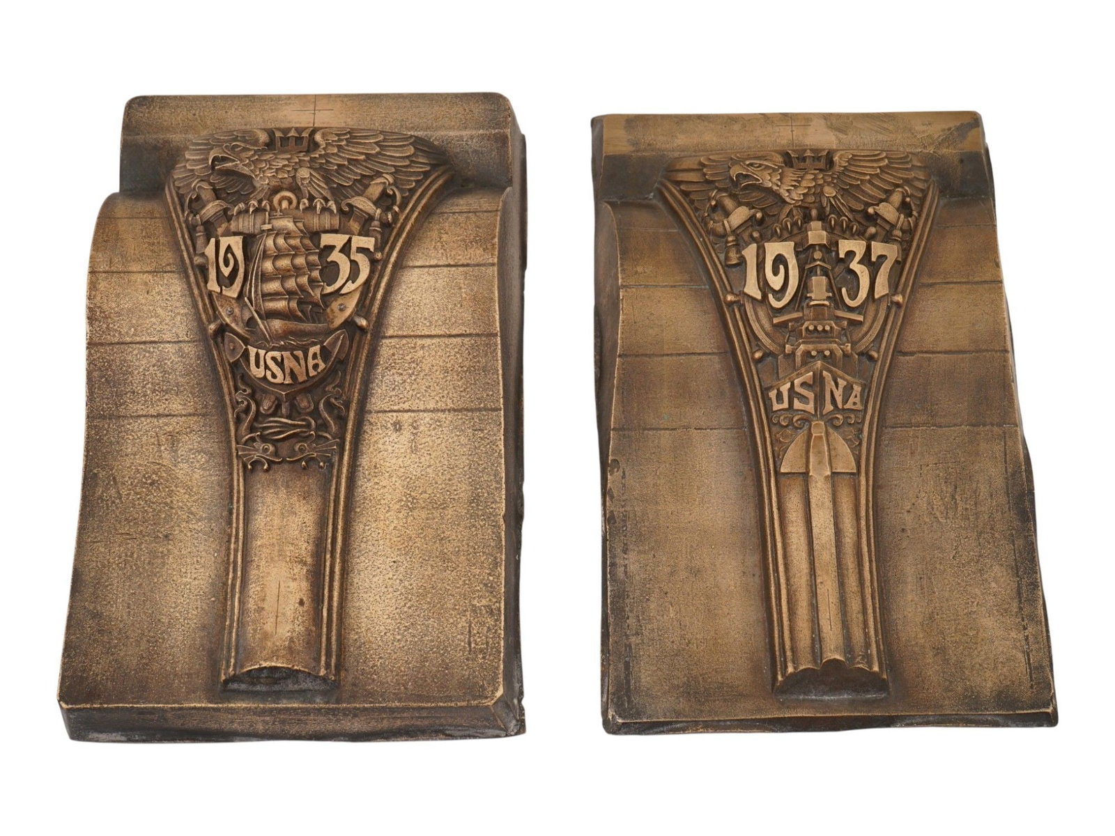 VINTAGE CAST BRONZE UNITED STATES NAVAL ACADEMY PIECES (1 of 6)
