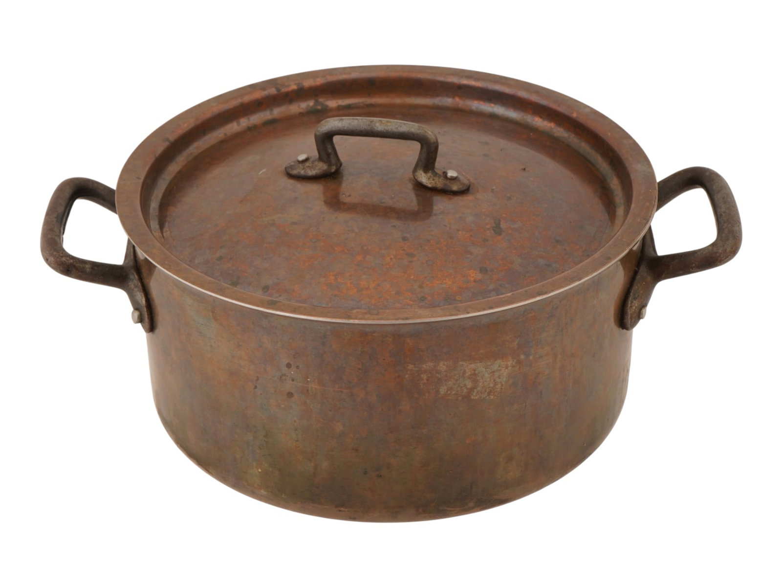 FRENCH BOURGEAT HAMMERED COPPER RONDEAU WITH LID (1 of 8)