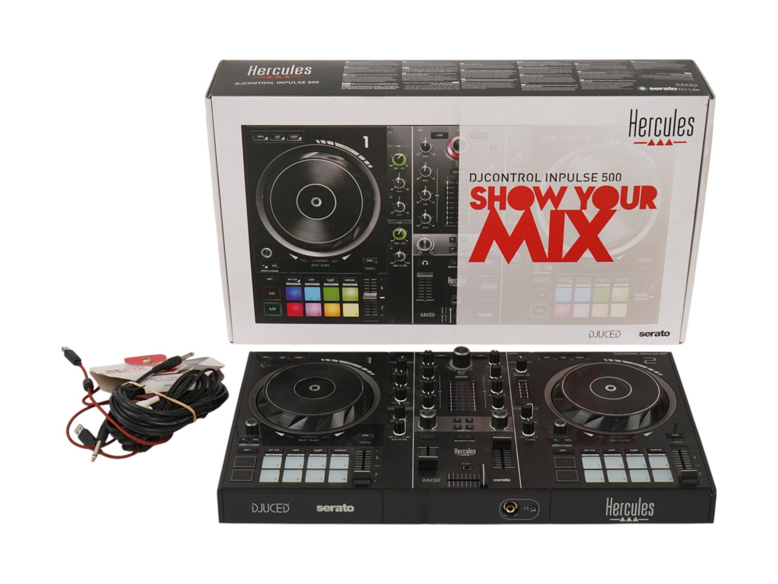 HERCULES DJCONTROL INPULSE 500 TWO DECK USB CONTROLLER (1 of 11)