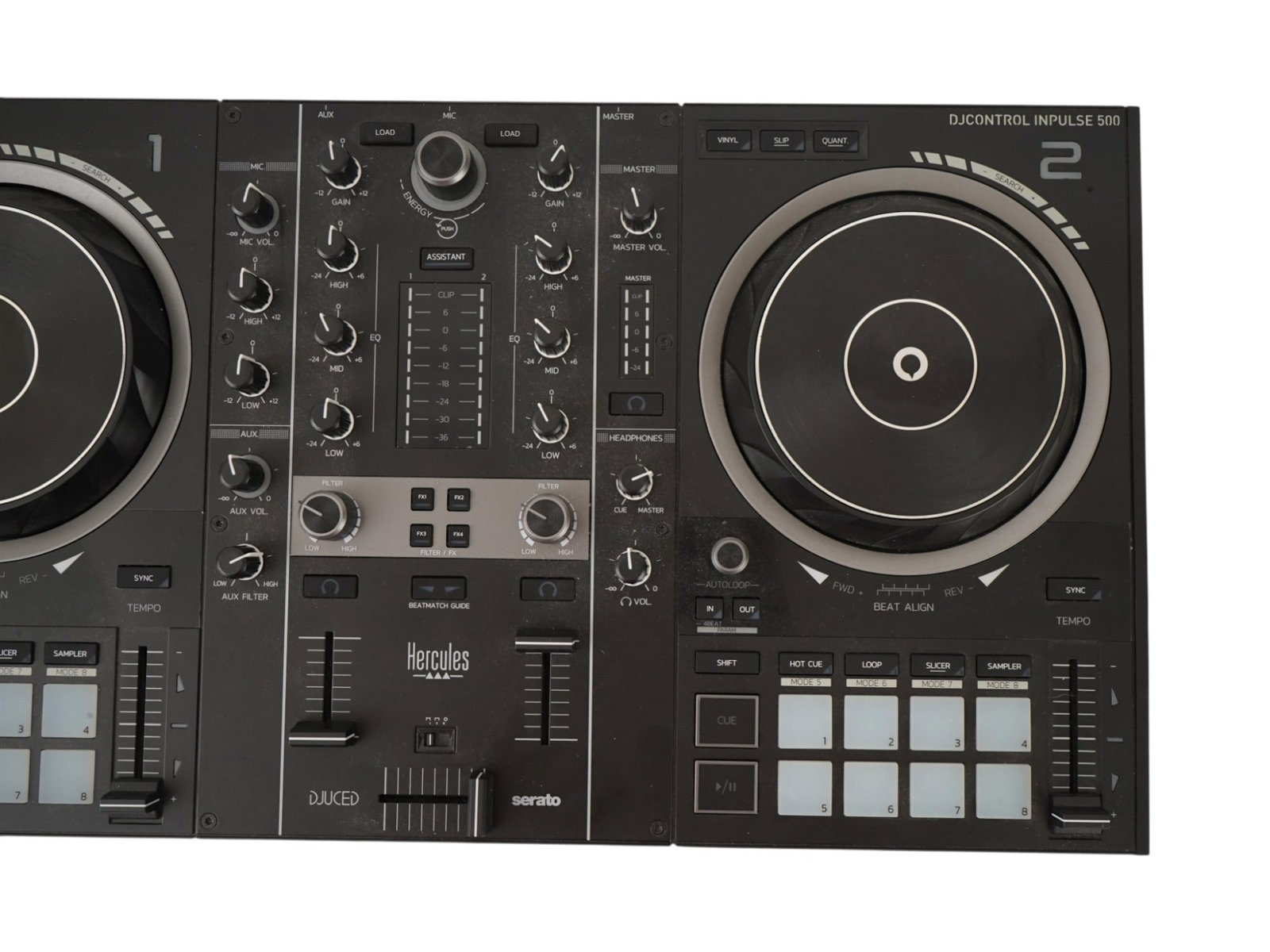 HERCULES DJCONTROL INPULSE 500 TWO DECK USB CONTROLLER - 8