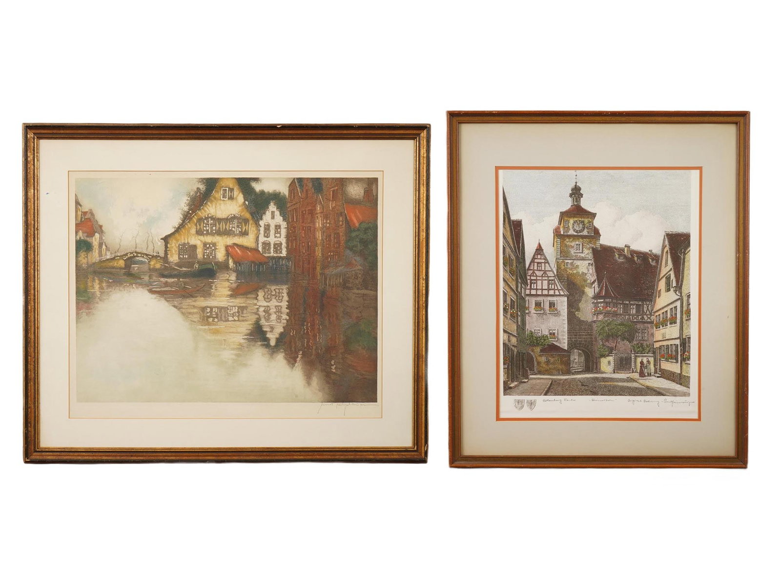 VINTAGE GERMAN LITHOGRAPHS BY ERNST GEISSENDORFER (1 of 6)
