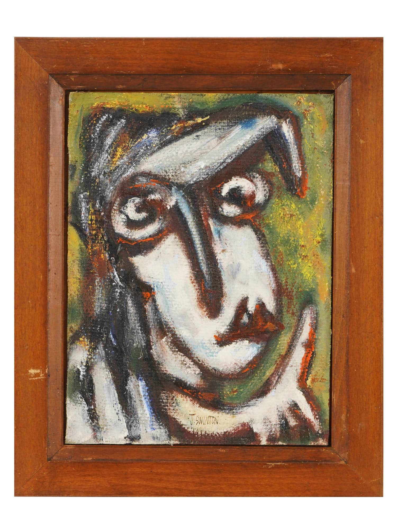 JOHN SWINTON CANADIAN ABSTRACT PORTRAIT OIL PAINTING (1 of 5)