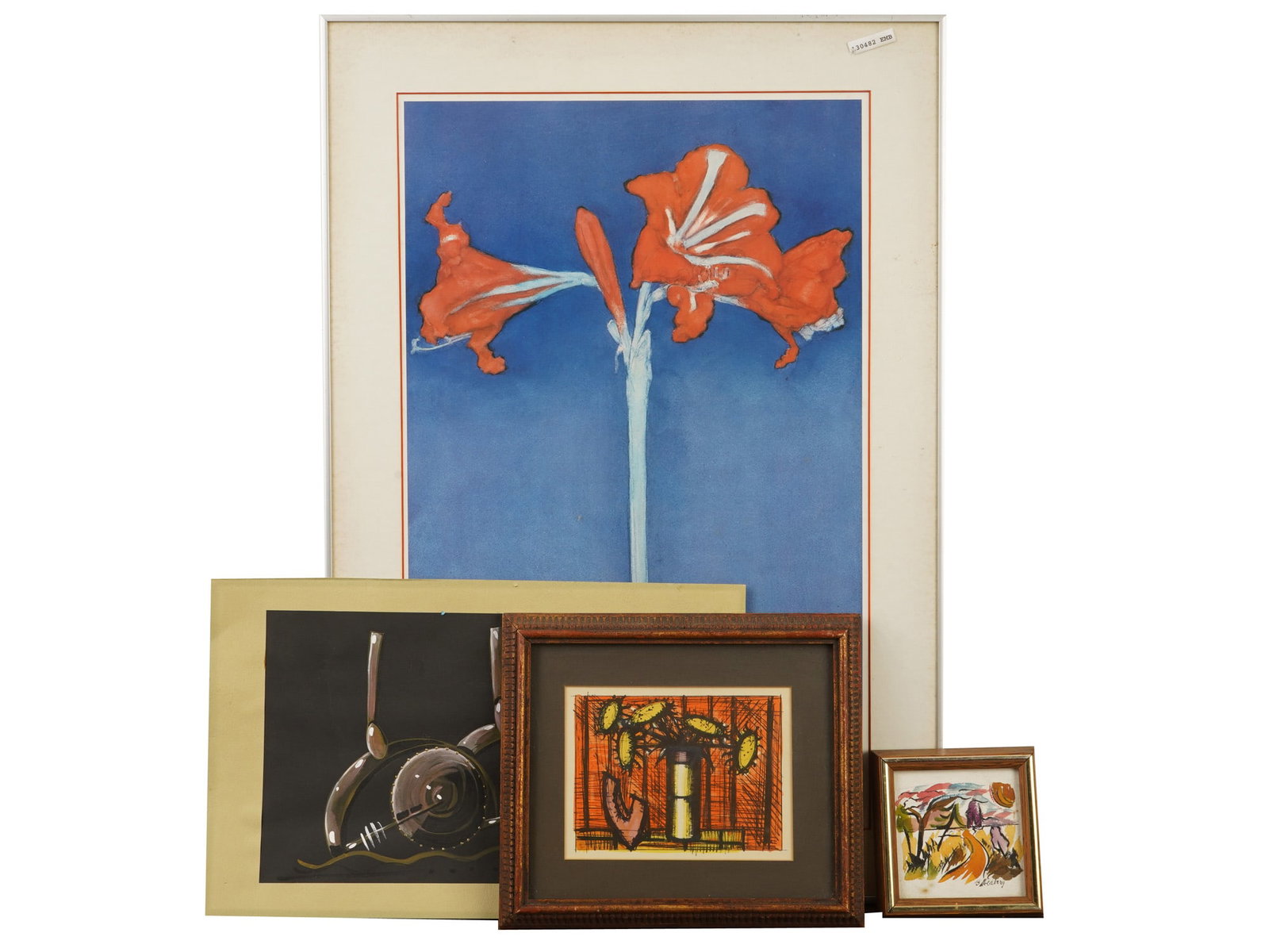 LOT OF MODERNIST STILL LIFE LANDSCAPE PAINTINGS (1 of 9)