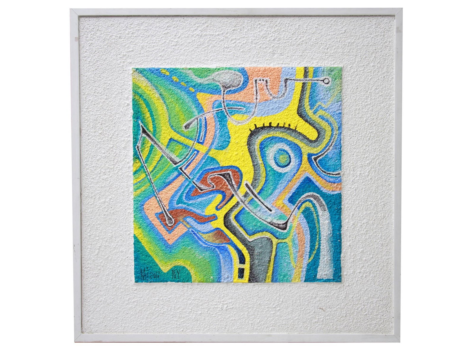 RUSSIAN AMERICAN MICHAEL IVANOV MIX MEDIA PAINTING (1 of 7)