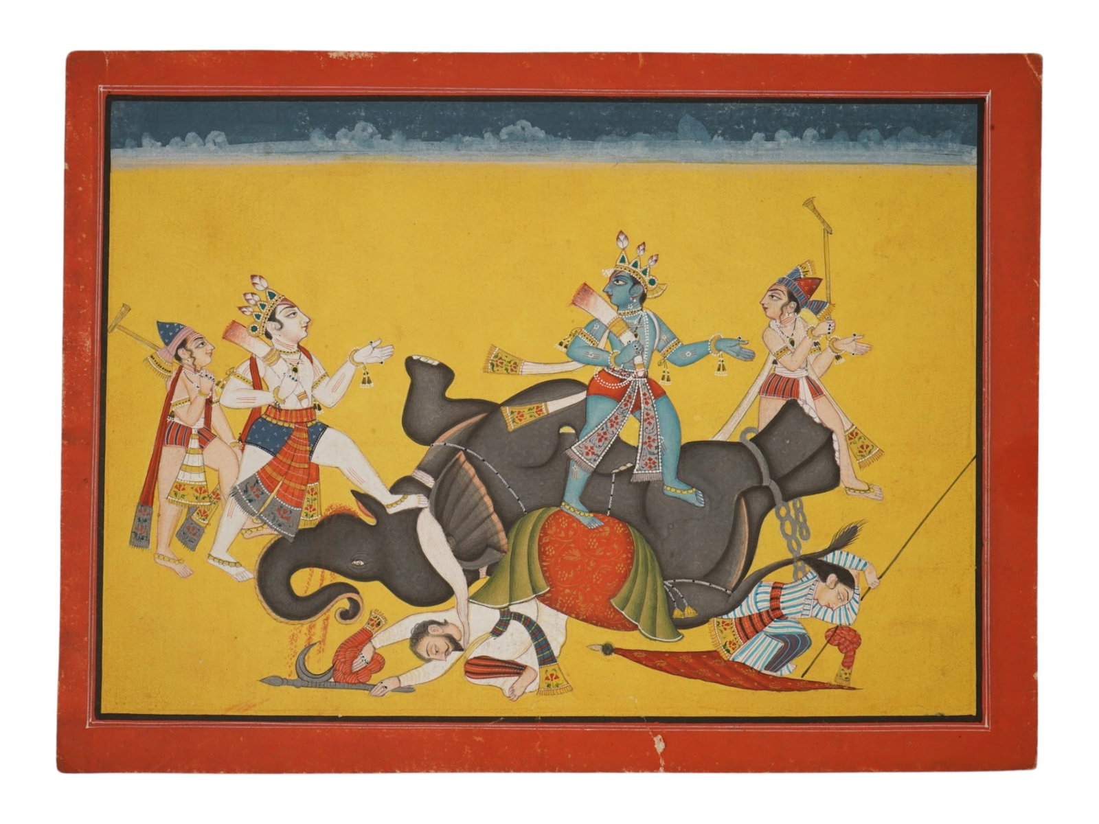 ANTIQUE INDIAN MUGHAL EMPIRE MINIATURE PAINTING (1 of 3)