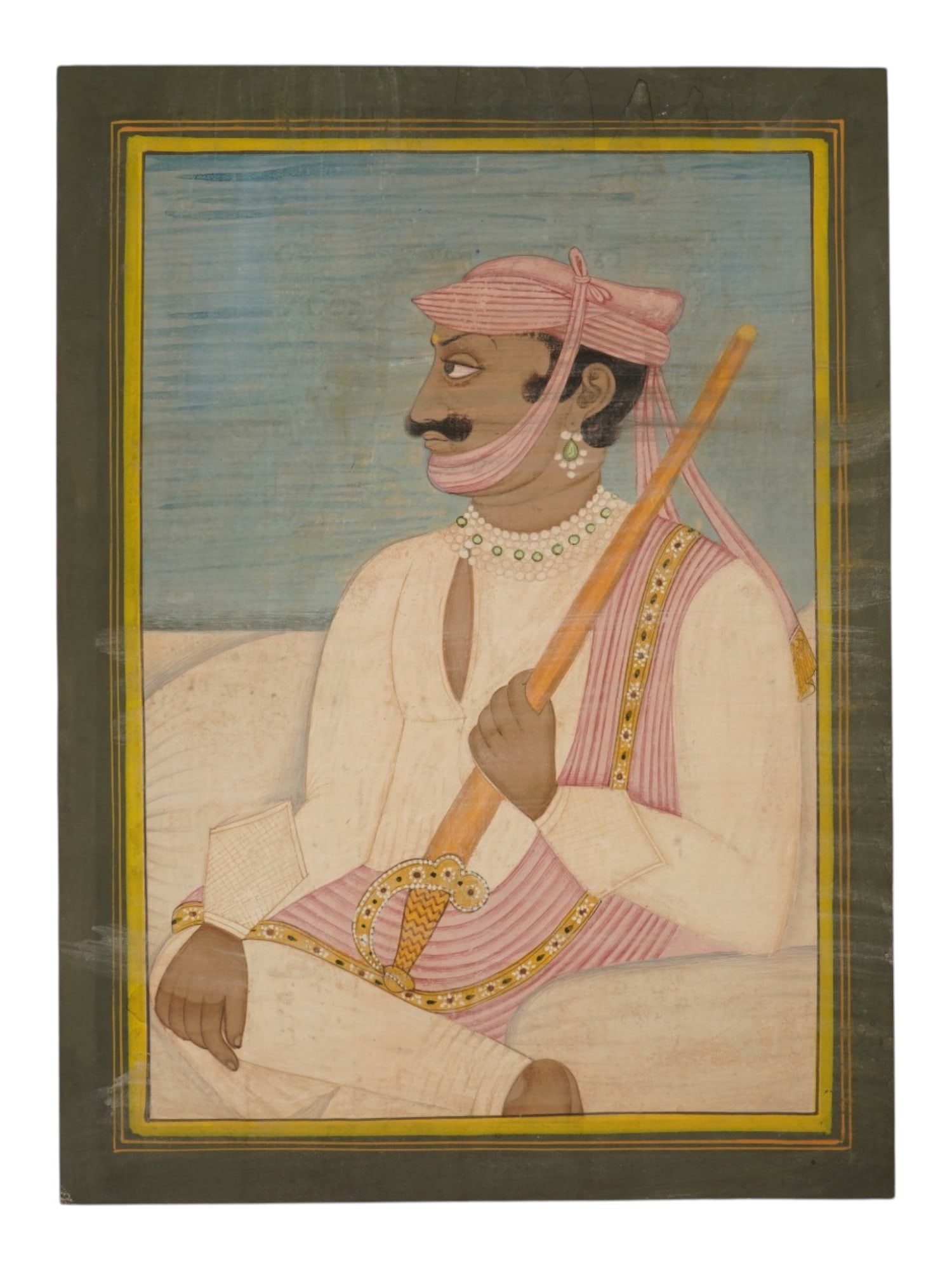ANTIQUE INDIAN BIKANER SCHOOL MINIATURE PAINTING (1 of 3)