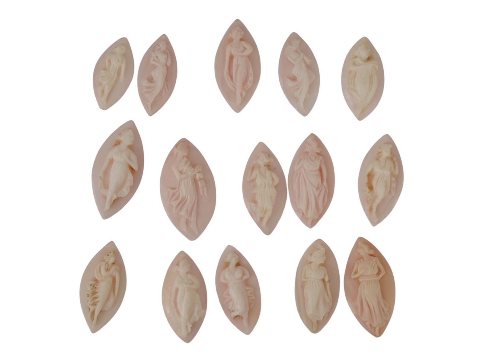 COLLECTION OF VINTAGE HAND CARVED SHELL CAMEOS (1 of 3)