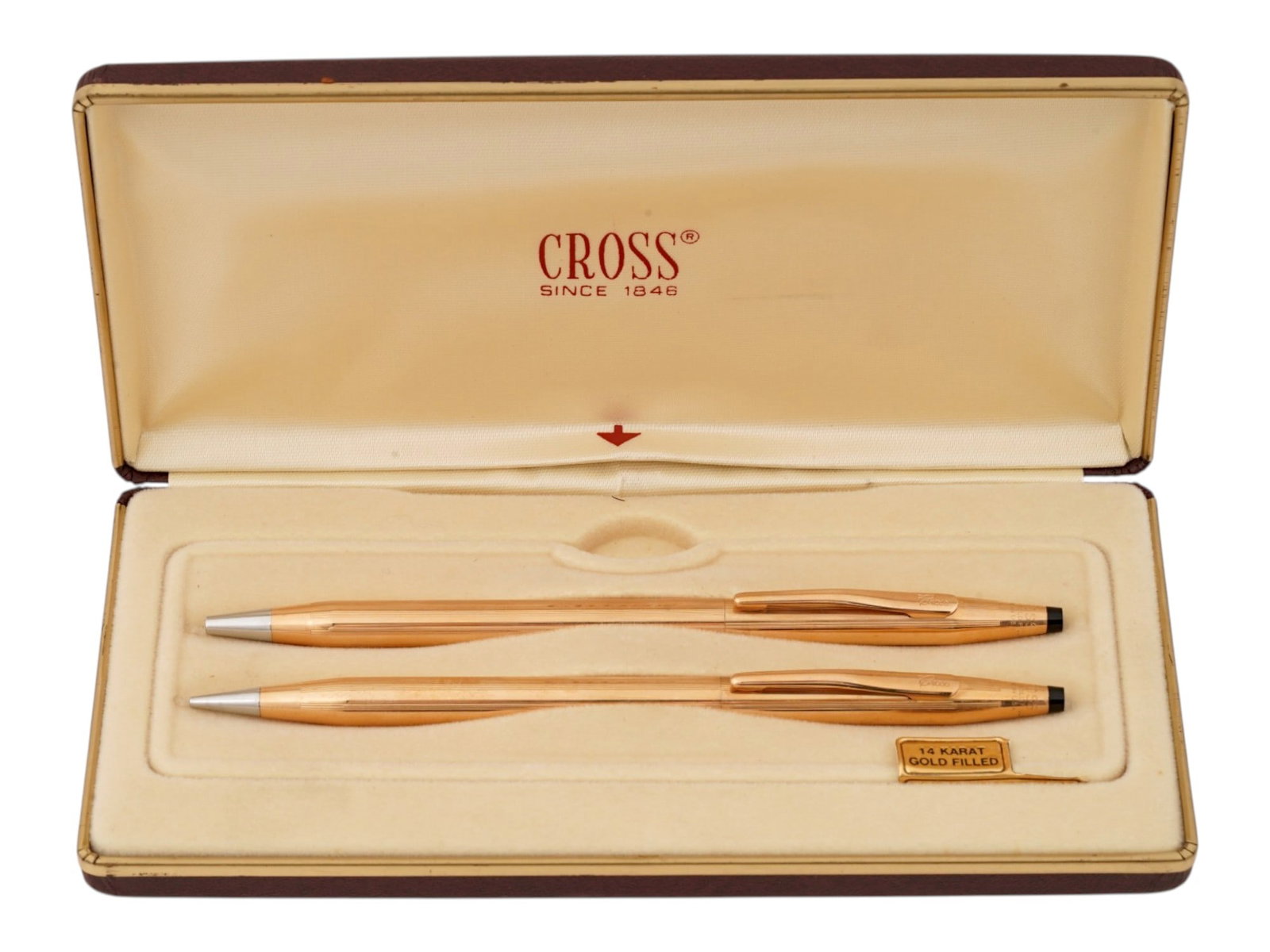 CROSS 14K GOLD WRITING SET BALLPOINT PEN AND PENCIL (1 of 9)