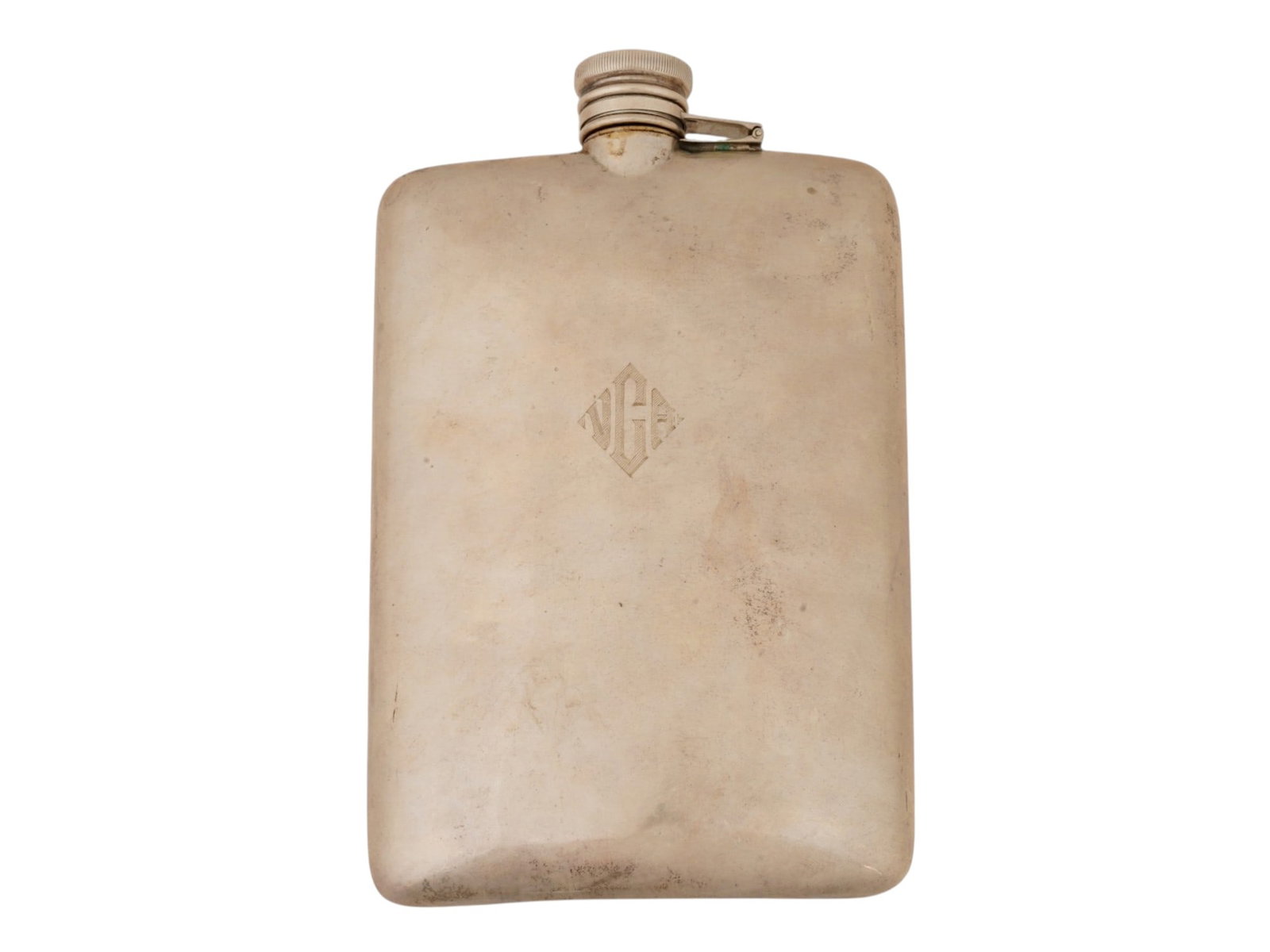 VINTAGE AMERICAN PEWTER FLASK (1 of 7)