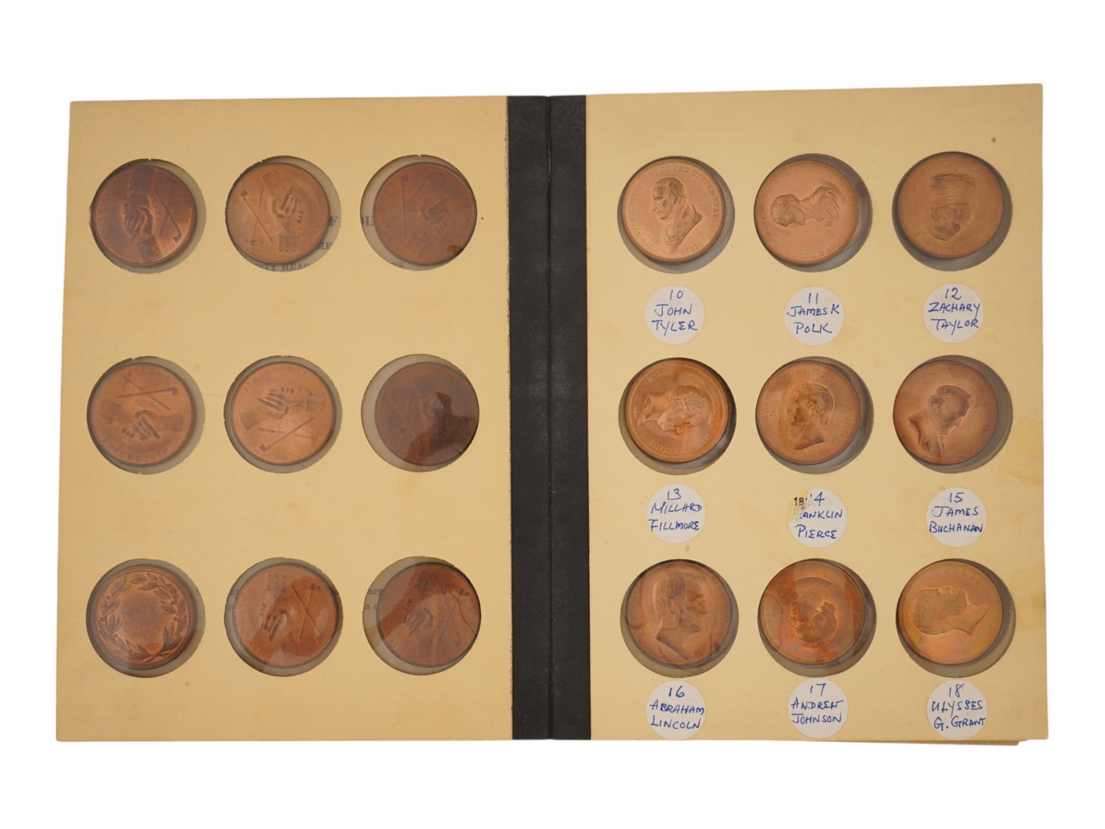 AMERICAN COPPER MEDALLIC ISSUES PRESIDENTS OF THE US (1 of 7)