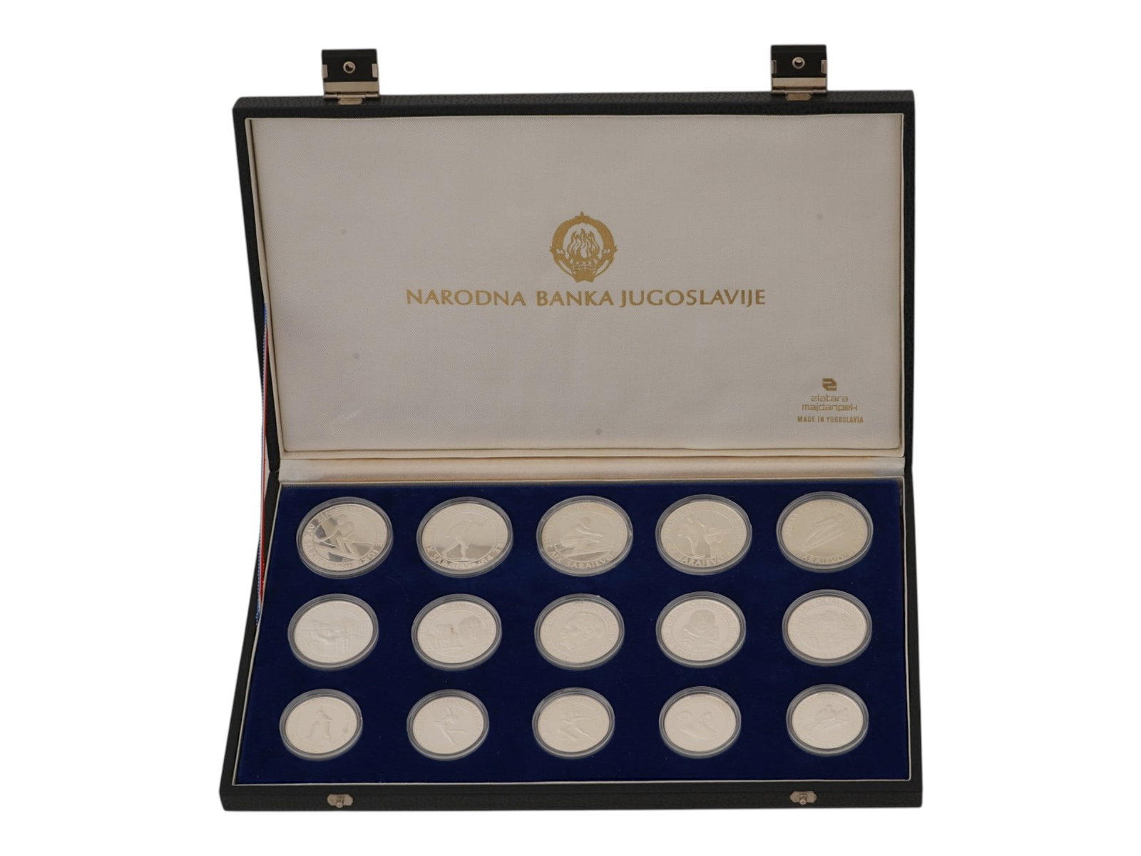 1984 SARAJEVO WINTER OLYMPICS SILVER PROOF 15 COIN SET (1 of 7)