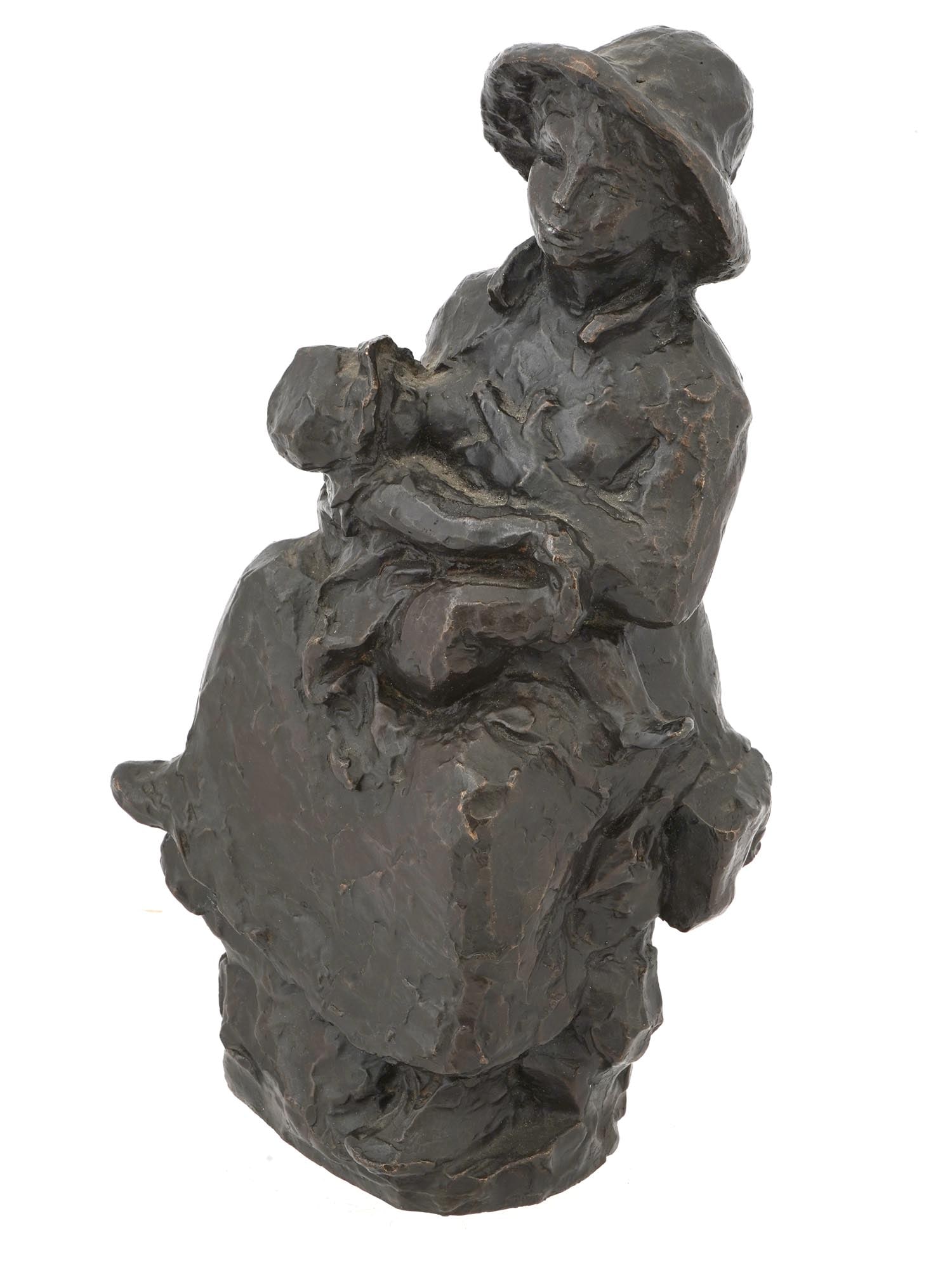 MOTHER AND CHILD BRONZE SCULPTURE AFTER RENOIR (1 of 7)