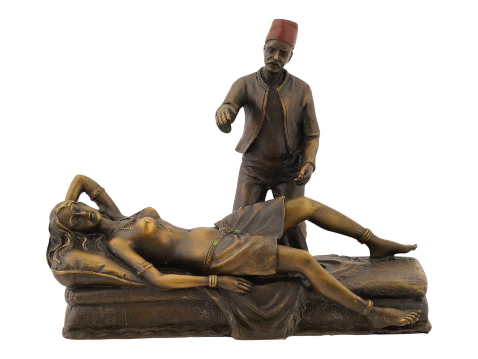 VIENNA NUDE BRASS SCULPTURE IN MANNER OF BERGMAN (1 of 8)