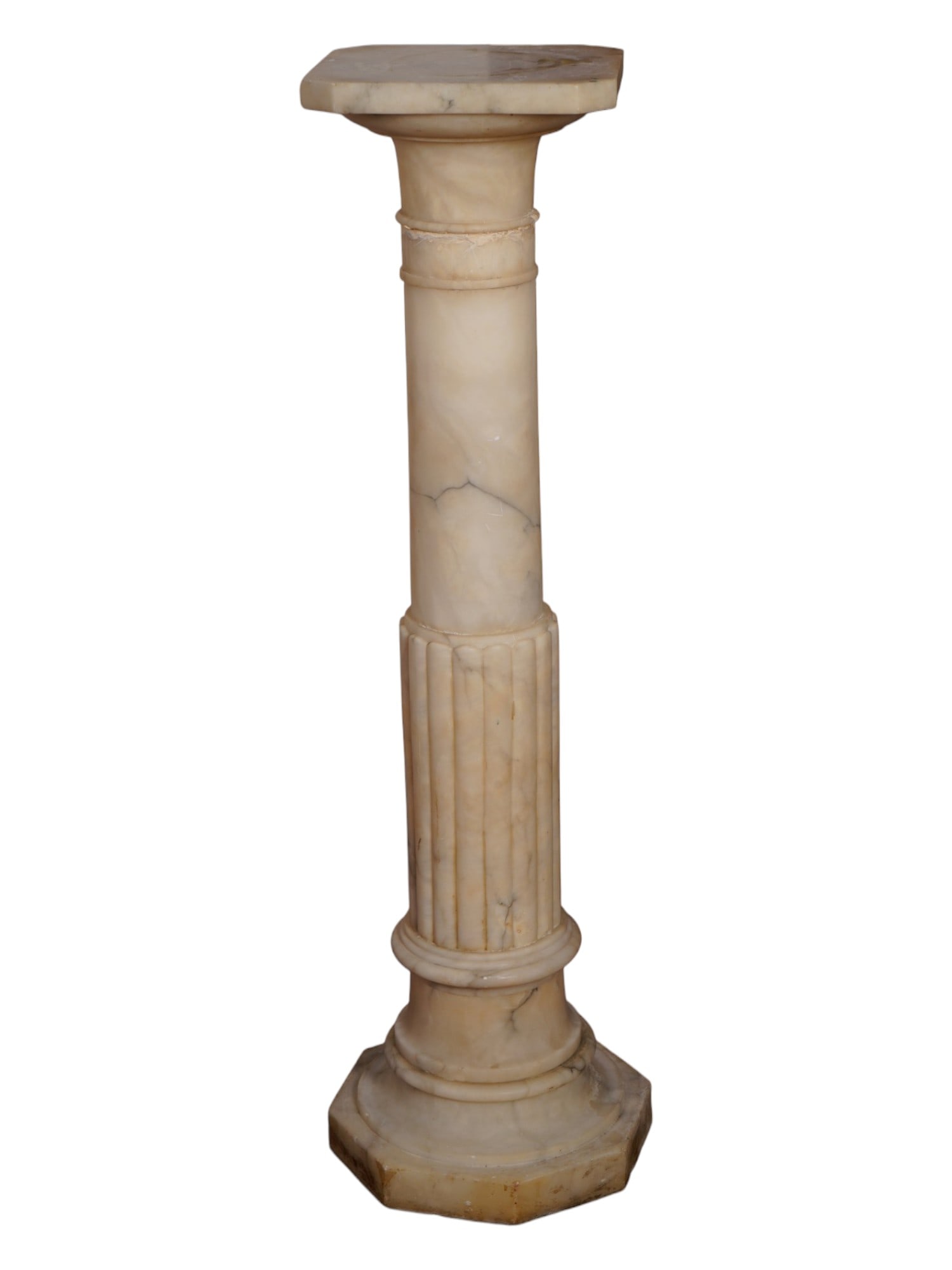 EUROPEAN NEOCLASSICAL STYLE CARVED MARBLE PEDESTAL (1 of 8)