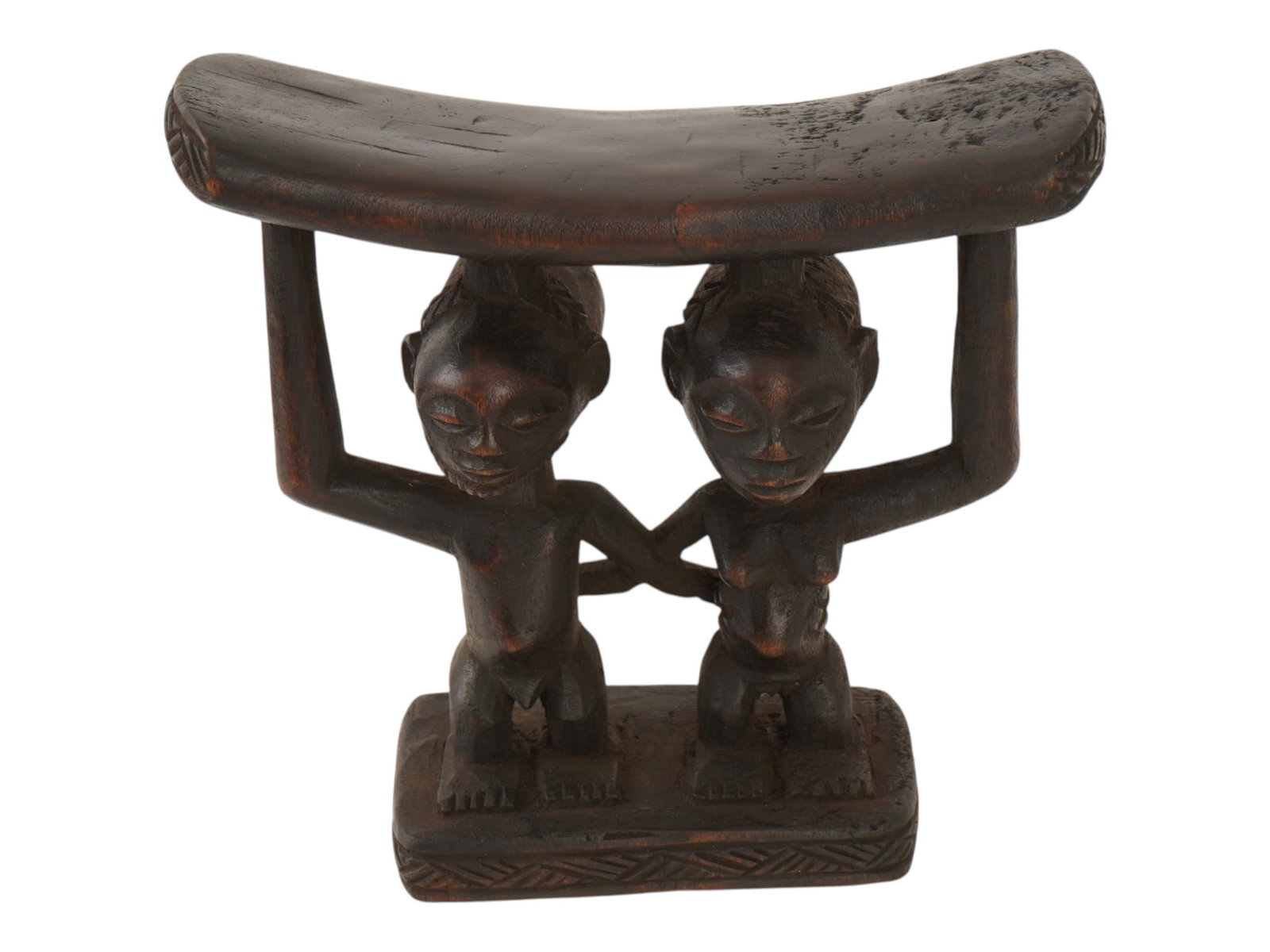 CENTRAL AFRICAN CONGO LUBA PEOPLE NECK REST PILLOW (1 of 7)