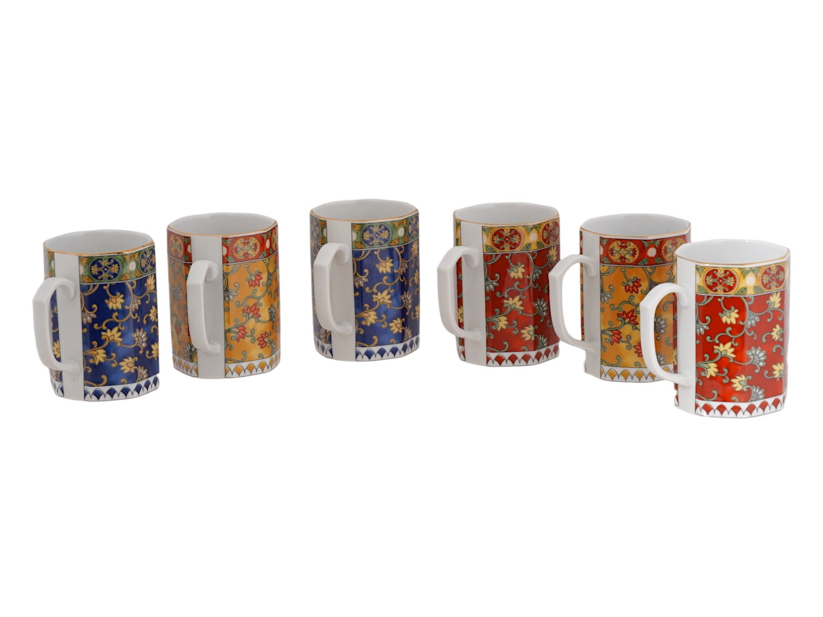 VINTAGE KANESHO OF JAPAN OCTAGONAL PORCELAIN MUGS (1 of 9)