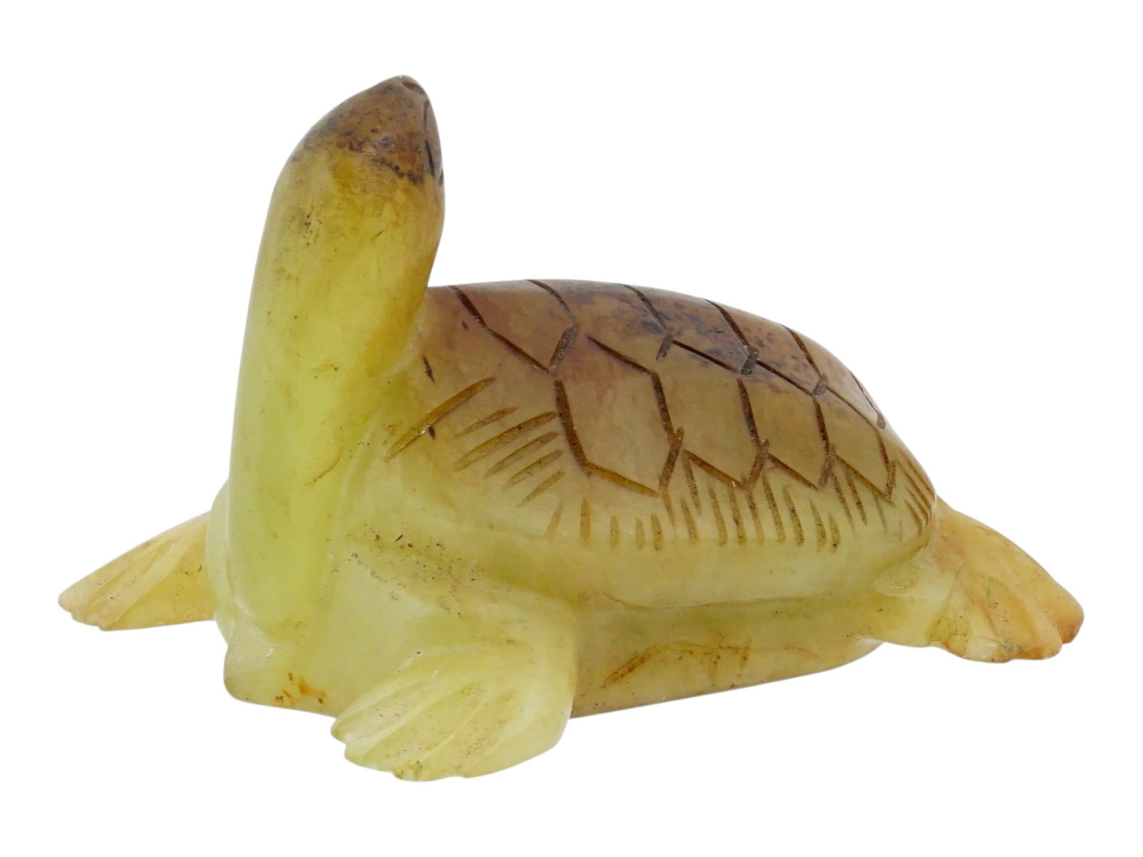 ANTIQUE CHINESE CARVED HARDSTONE TURTLE FIGURINE (1 of 8)