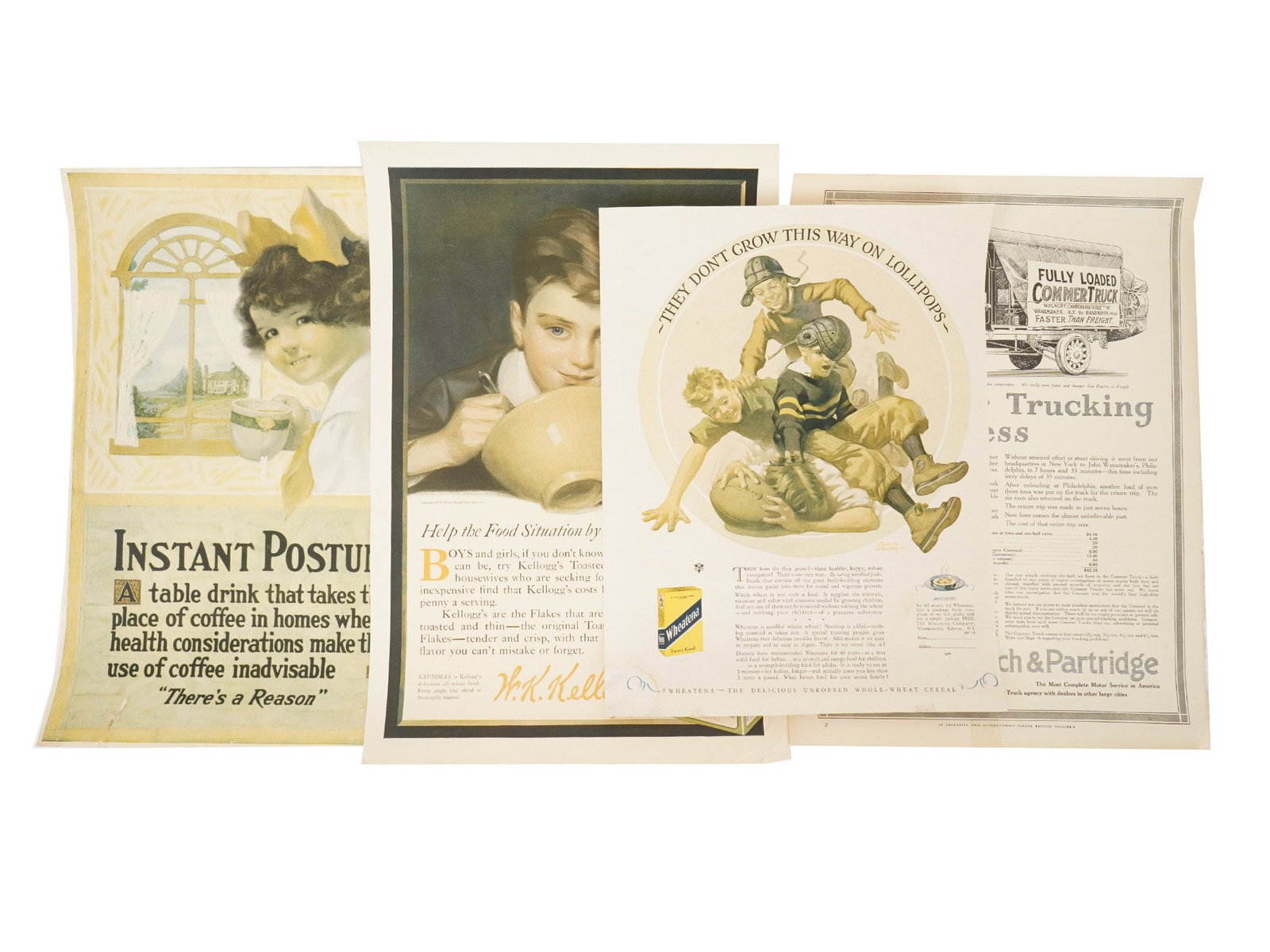 LOT OF FOUR ANTIQUE AMERICAN ADVERTISING PAGES (1 of 9)