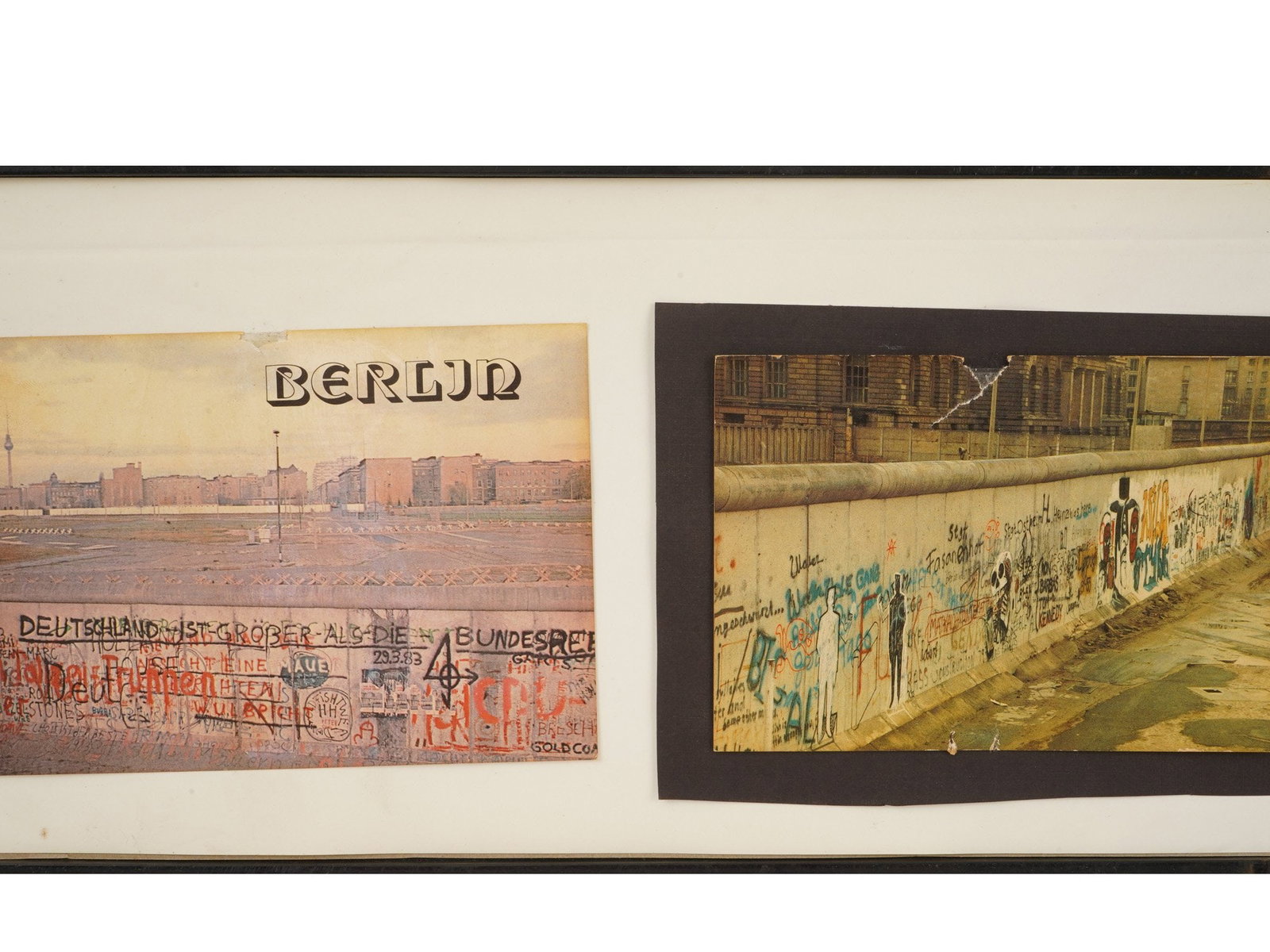 BERLIN WALL POSTCARDS ANDRE HAMBOURG LITHOGRAPHS - 5