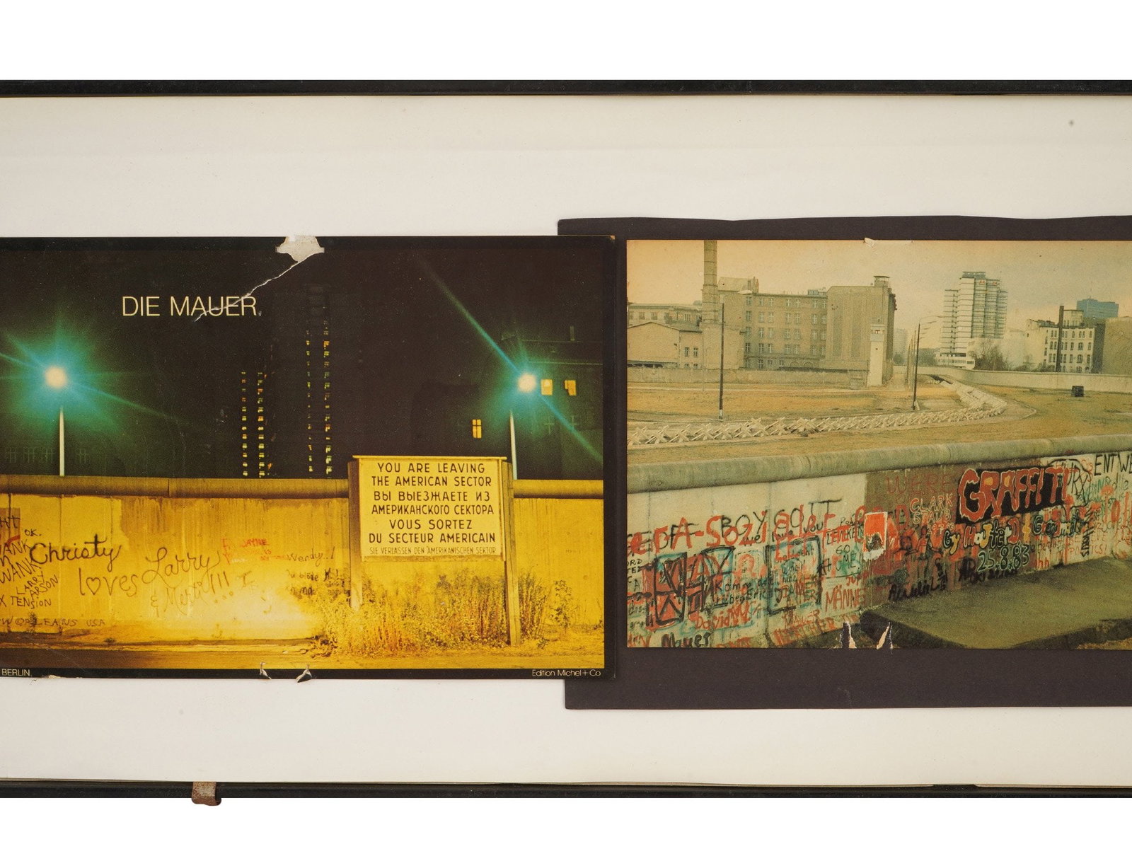 BERLIN WALL POSTCARDS ANDRE HAMBOURG LITHOGRAPHS - 6