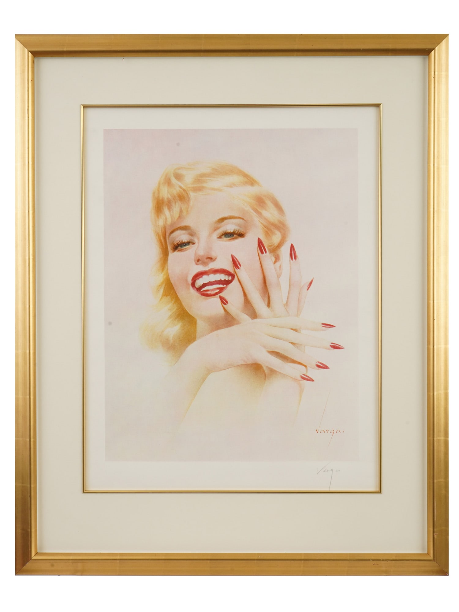 PERUVIAN PORTRAIT MONROE LITHOGRAPH BY ALBERTO VARGAS: Alberto Vargas, Peruvian American, 1896 to 1982, a color lithograph on paper, Marilyn Monroe. Signed in the print and in pencil, lower right. Framed. Alberto Vargas was a celebrated Peruvian American 