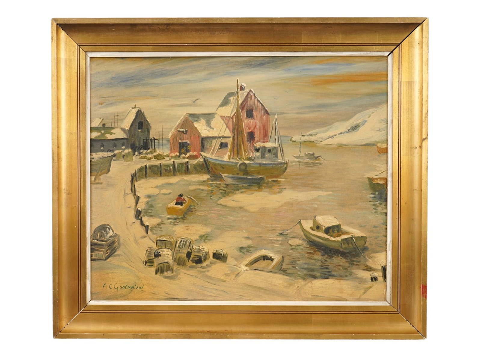 ATTR TO ARTHUR CLIFTON GOODWIN AMERICAN PAINTING (1 of 4)