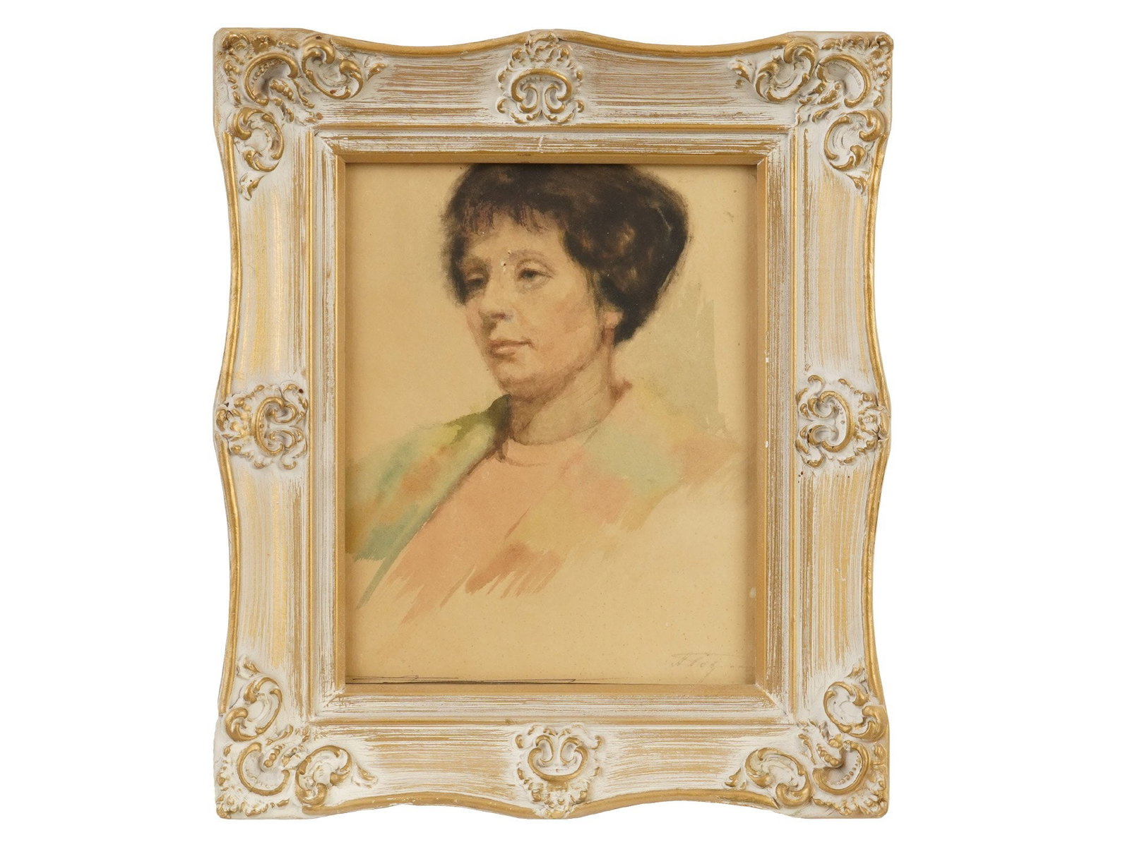 ANDREY POZDEEV RUSSIAN PORTRAIT WATERCOLOR PAINTING: Andrey Pozdeev, Russian, 1926 to 1998, watercolor painting on paper. Female portrait. Dated 1968. Signed lower right and on the backside. Framed. Andrey Pozdeev was a Soviet artist based in Krasnoyars