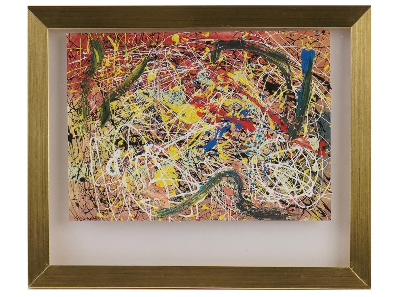 ABSTRACT MIXED MEDIA PAINTING AFTER JACKSON POLLOCK (1 of 5)