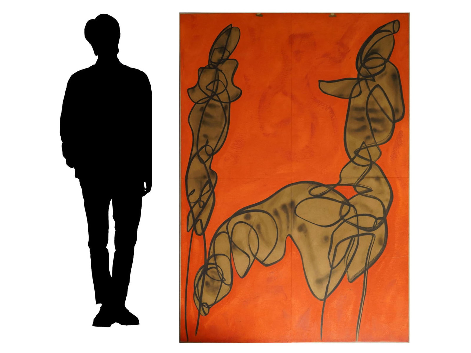 MIXED MEDIA PAINTING SIGNED PIERRE YVES LE DUC (1 of 7)