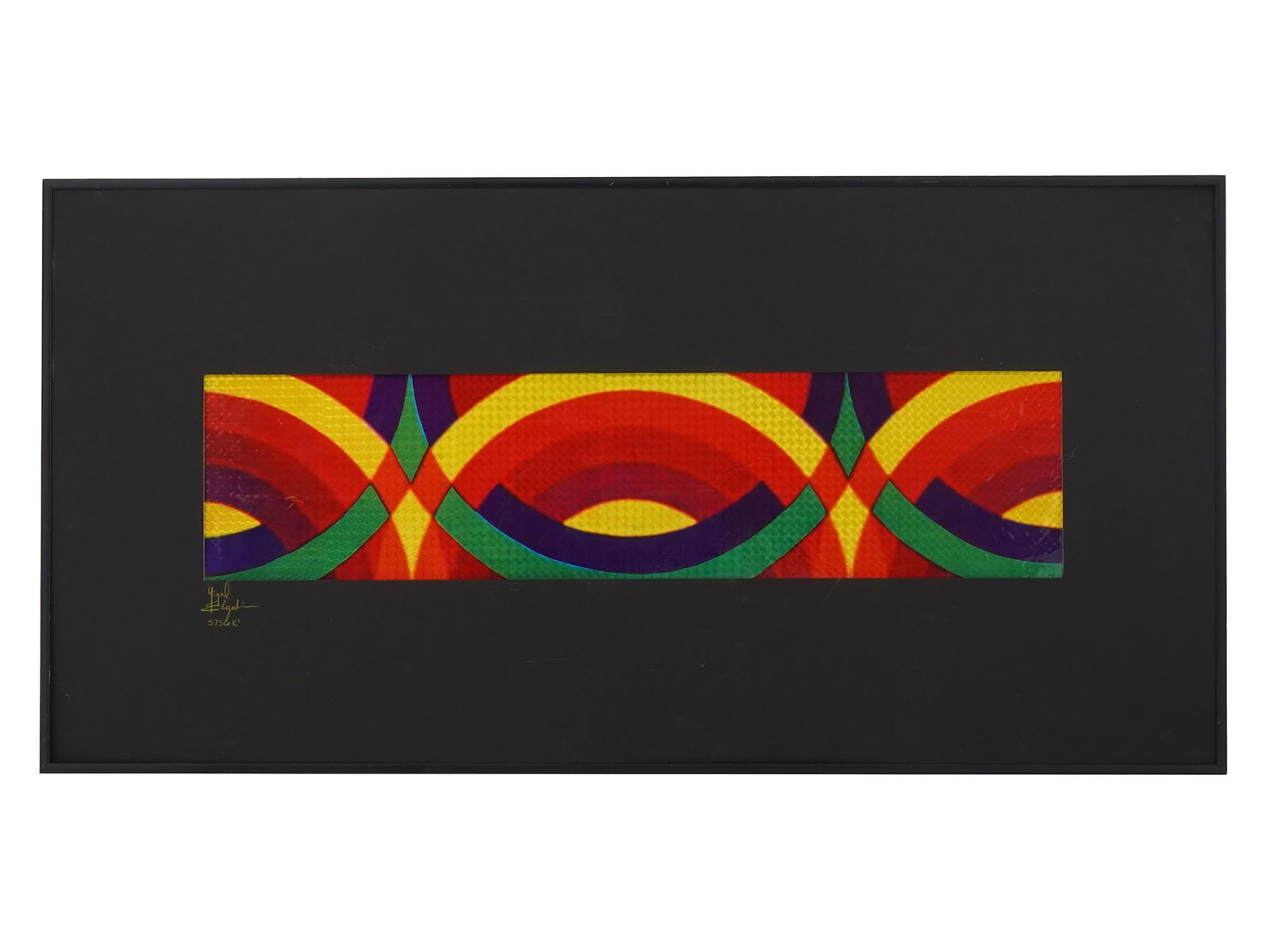 SIGNED YIGAL ELYADIN MIXED MEDIA ABSTRACT ARTWORK (1 of 5)