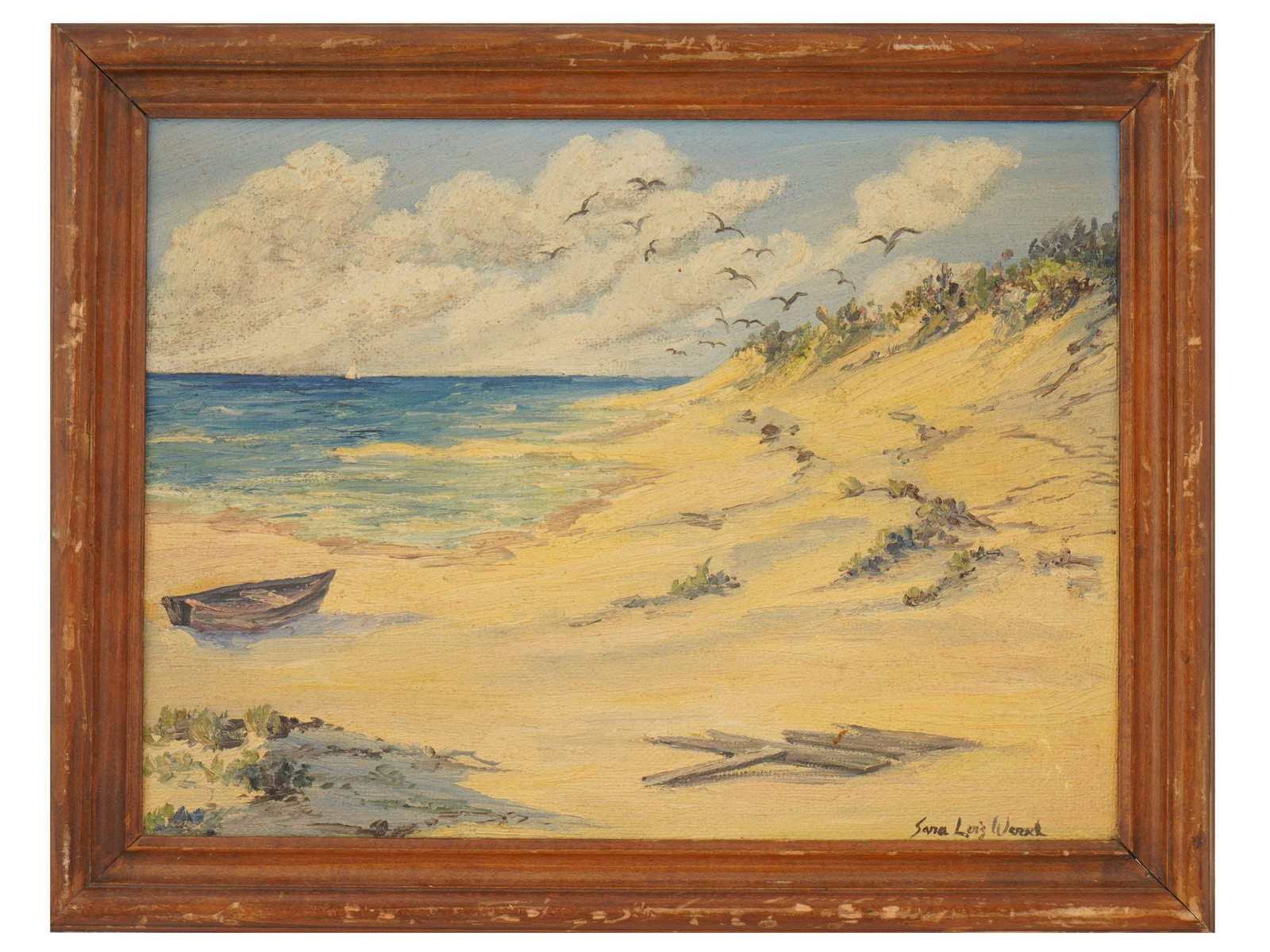 MODERNIST AMERICAN OIL PAINTING BY SARA LOIS WOOD (1 of 5)
