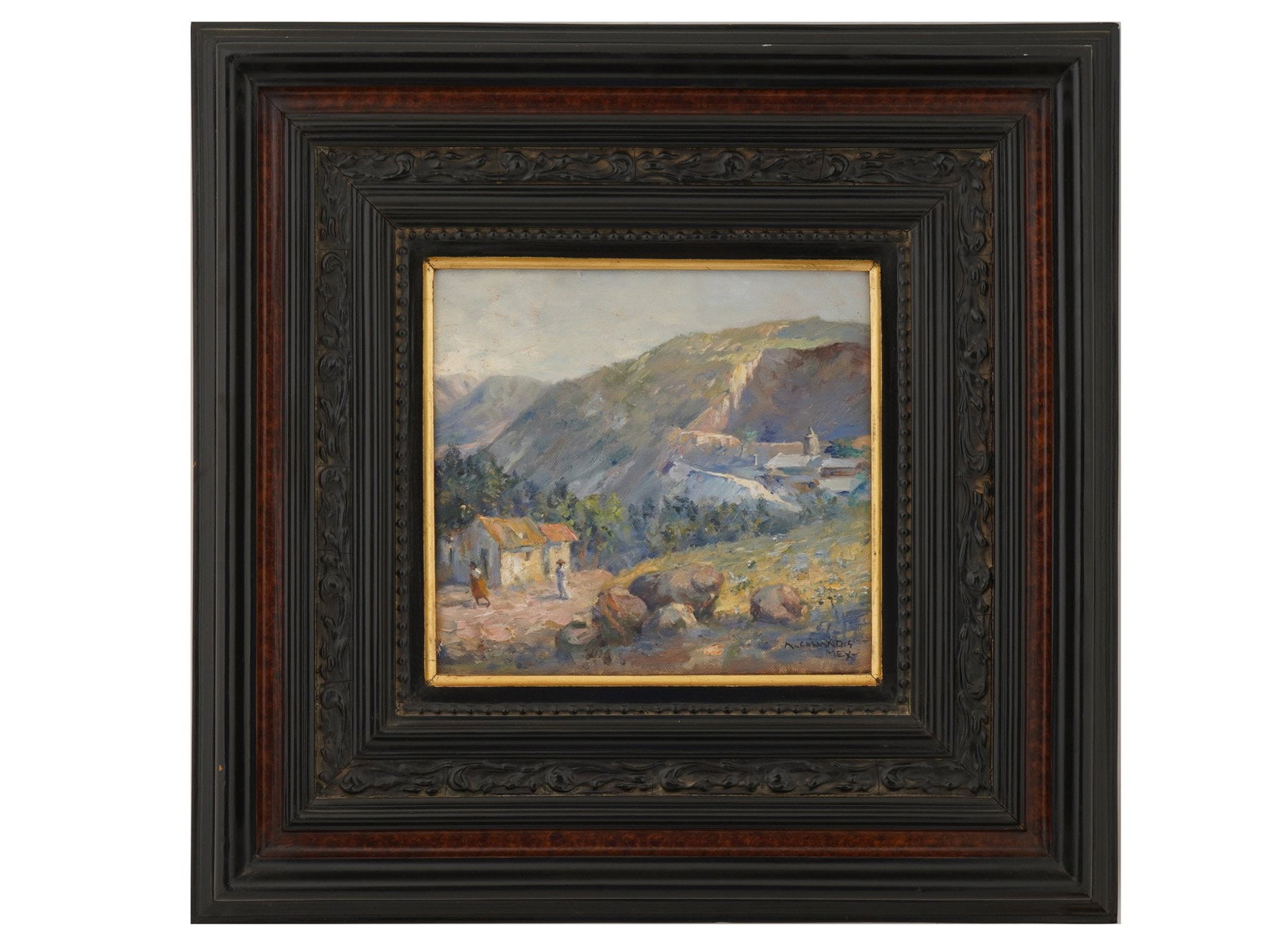 ANTIQUE MEXICAN IMPRESSIONIST OIL LANDSCAPE PAINTING (1 of 4)
