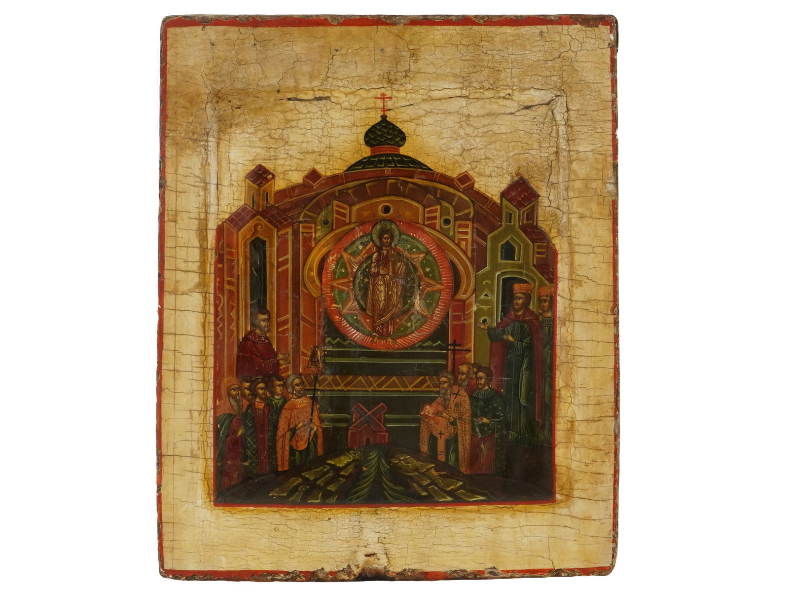 17 CENTURY RUSSIAN CHRIST SAVED IN STRENGTH ICON (1 of 4)