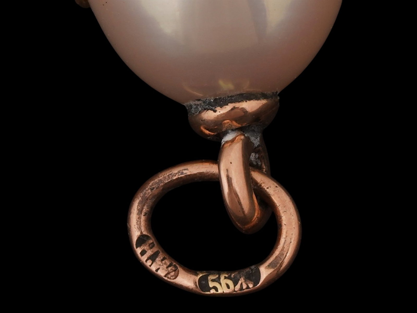RUSSIAN GOLD AND PEARL EASTER EGG PENDANT WITH RUBY - 5