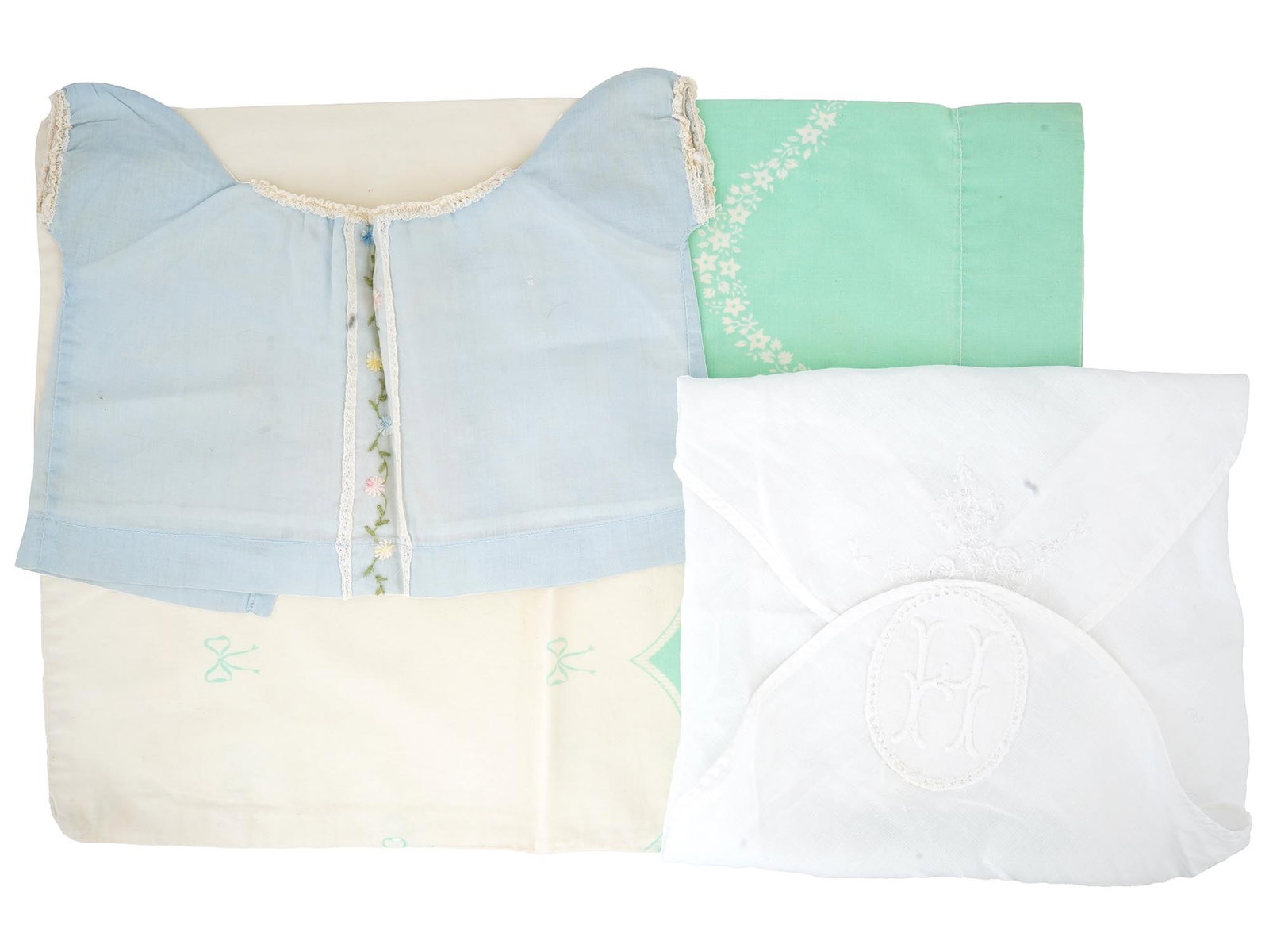 ANTIQUE AND VINTAGE BABY EMBROIDERED TEXTILE (1 of 5)