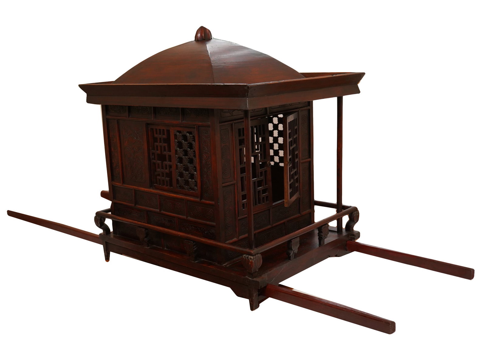 19TH C KOREAN JEOSON DYNASTY YONG YO PALANQUIN (1 of 16)