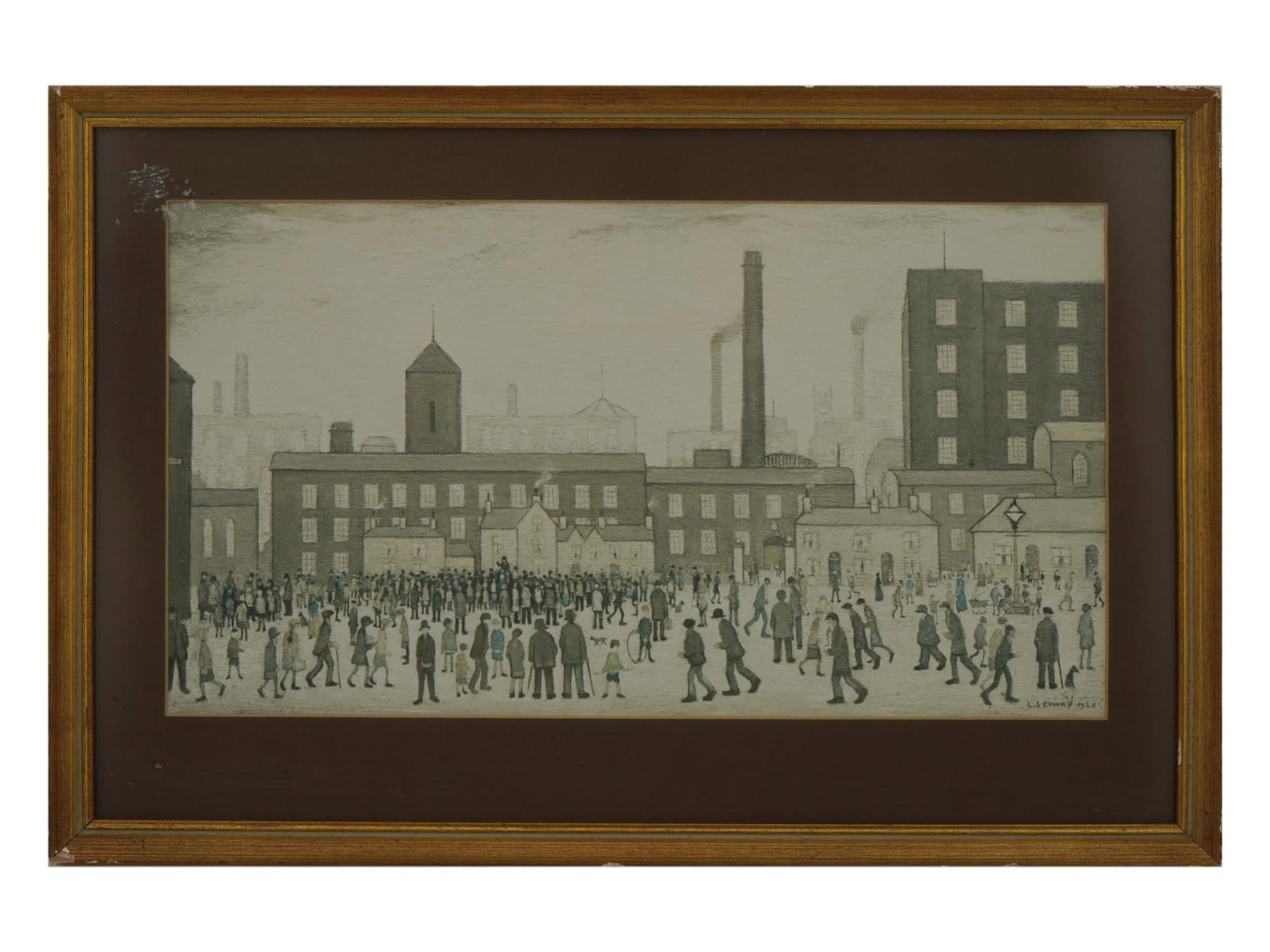 AFTER LAURENCE STEPHEN LOWRY BRITISH COLOR PRINT (1 of 4)