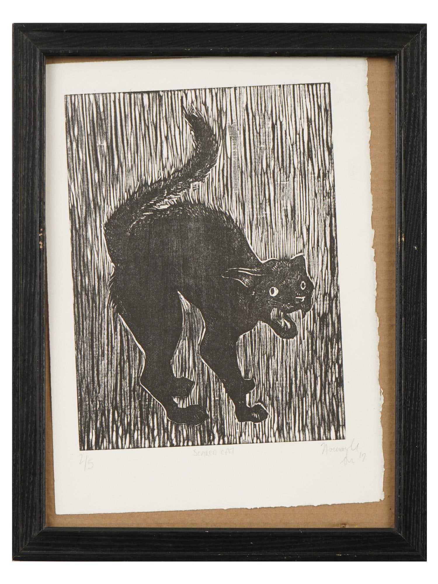 LTD CONTEMPORARY CAT PORTRAIT LITHOGRAPH SIGNED (1 of 6)
