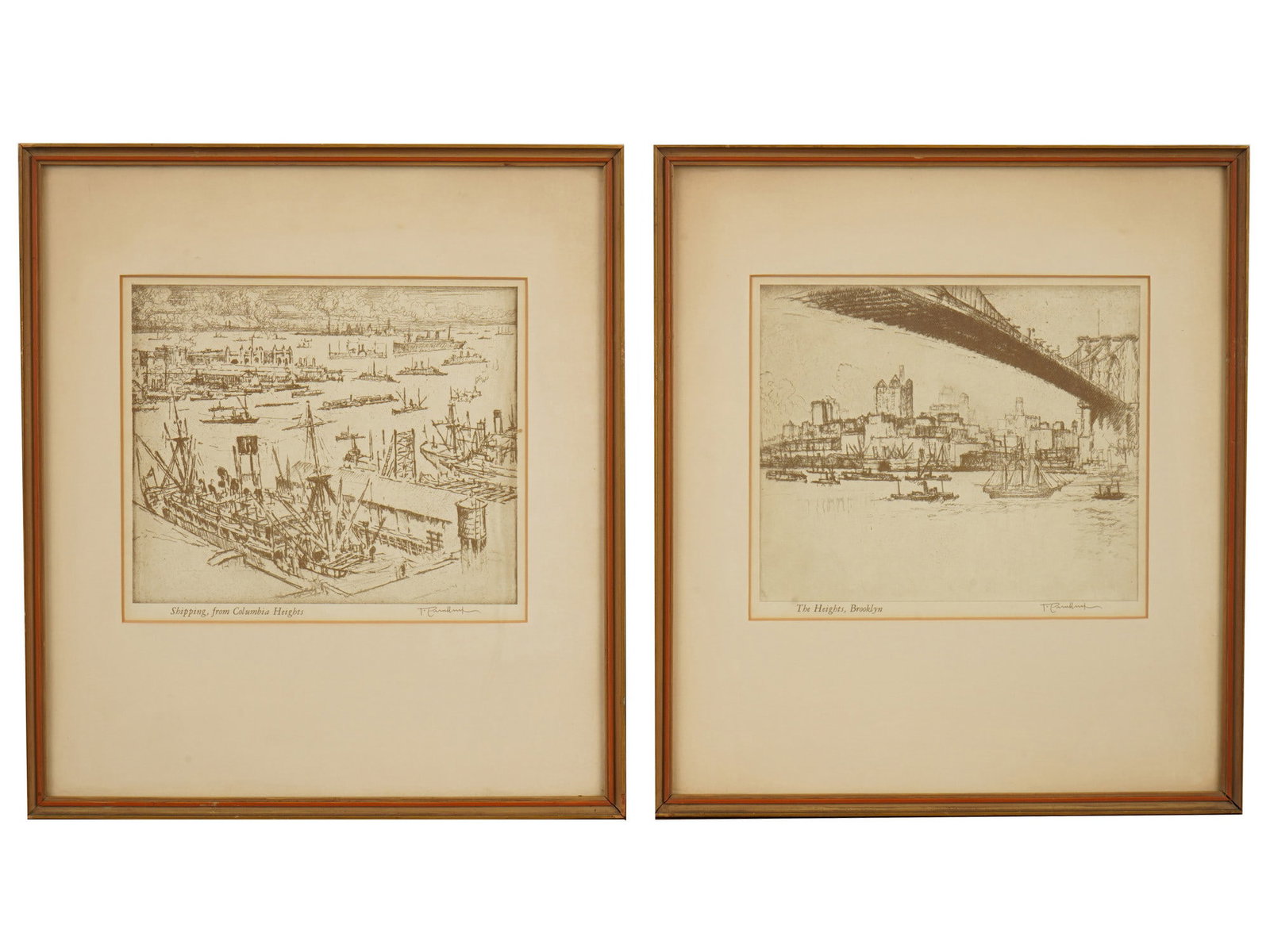 AMERICAN ETCHINGS BY JOSEPH PENNELL NEW YORK HARBOR (1 of 7)