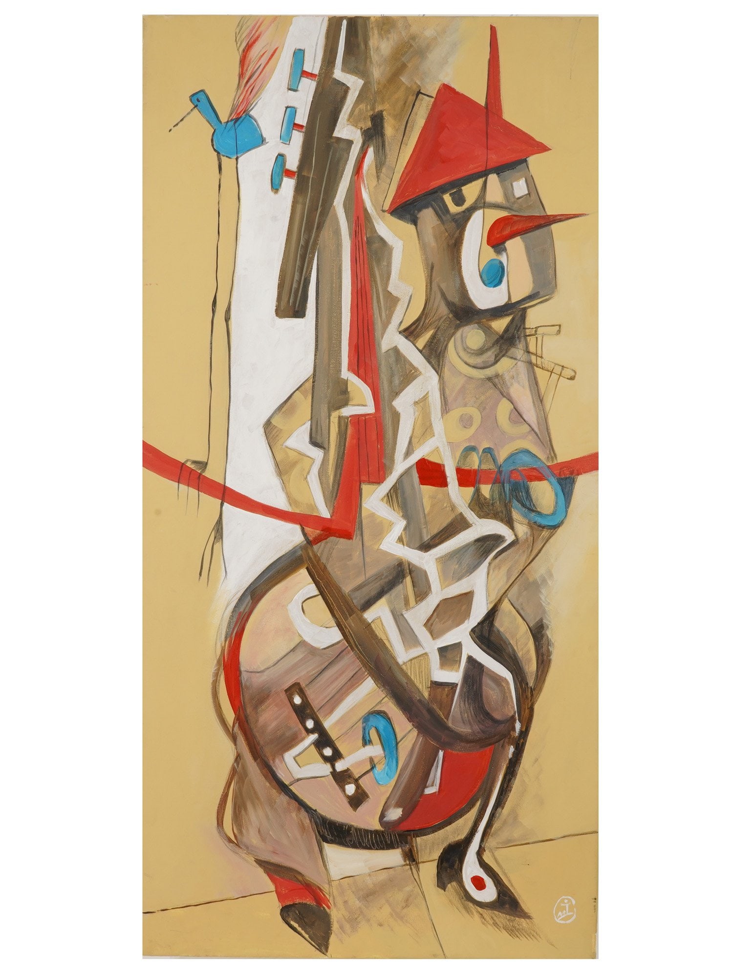RUSSIAN AVANT GARDE OIL PAINTING SIGNED BY ARTIST (1 of 4)