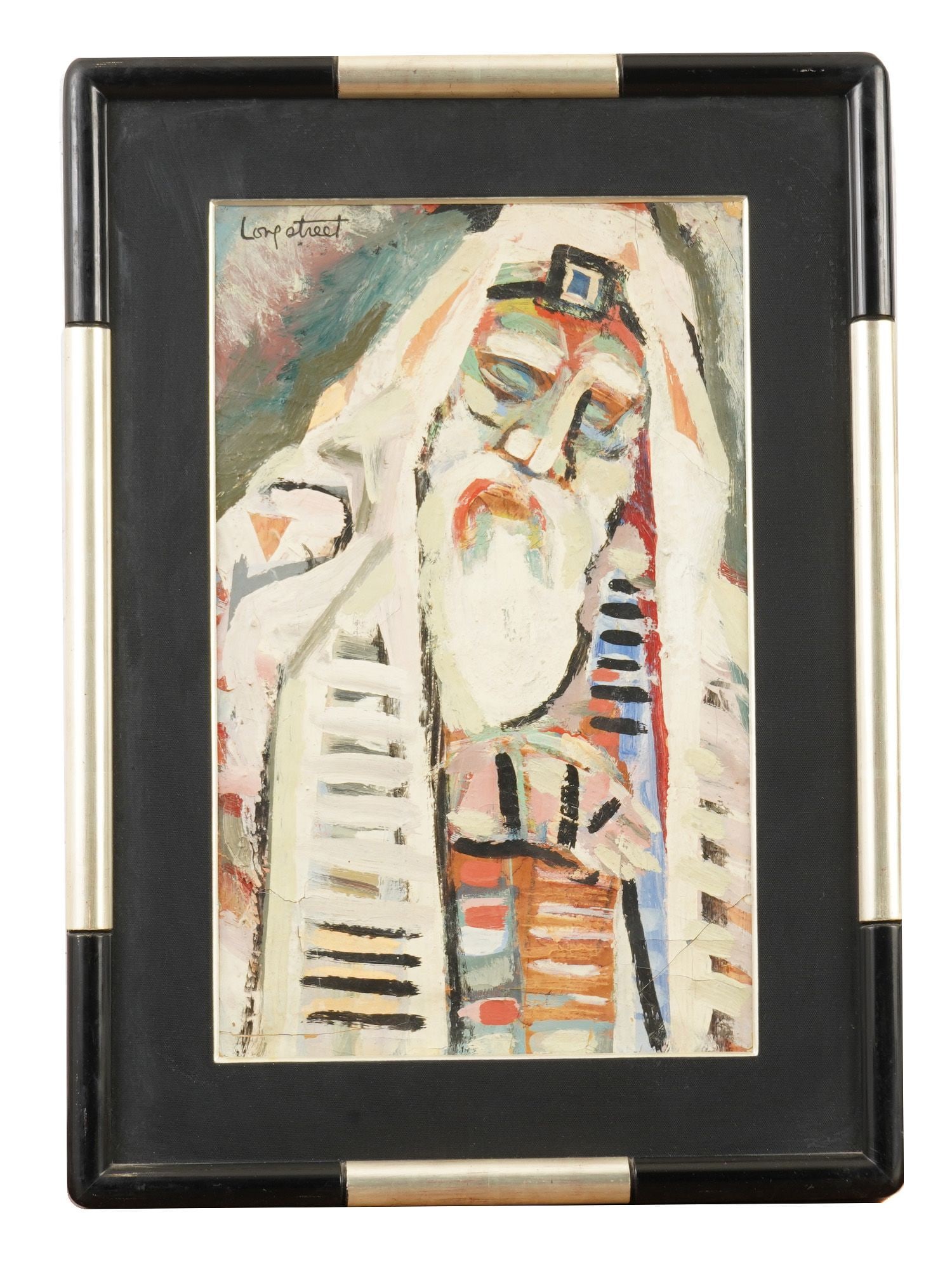 STEPHEN LONGSTREET AMERICAN OIL PAINTING RABBI (1 of 6)