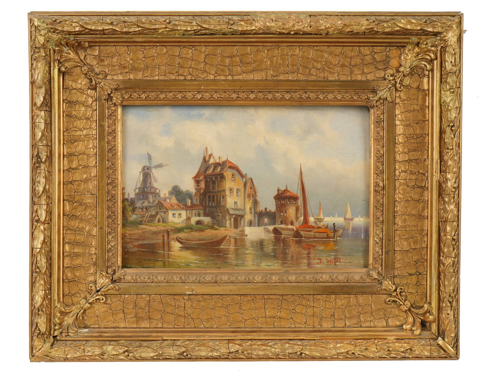 AFTER LUDWIG HERMANN GERMAN LANDSCAPE OIL PAINTING (1 of 5)