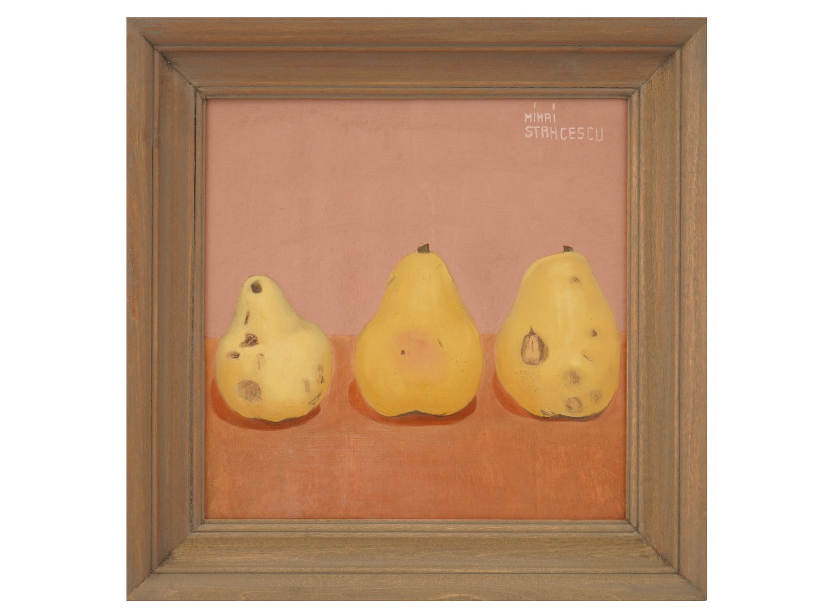 MIHAI STANCESCU AMERICAN PAINTING STILL LIFE W FRUITS: Mihai Stancescu, American, born 1966, an oil painting on a wood panel depicting a still life with fruits. Signed upper right. Framed. Mihai Stancescu is a contemporary artist, known for floral and fru