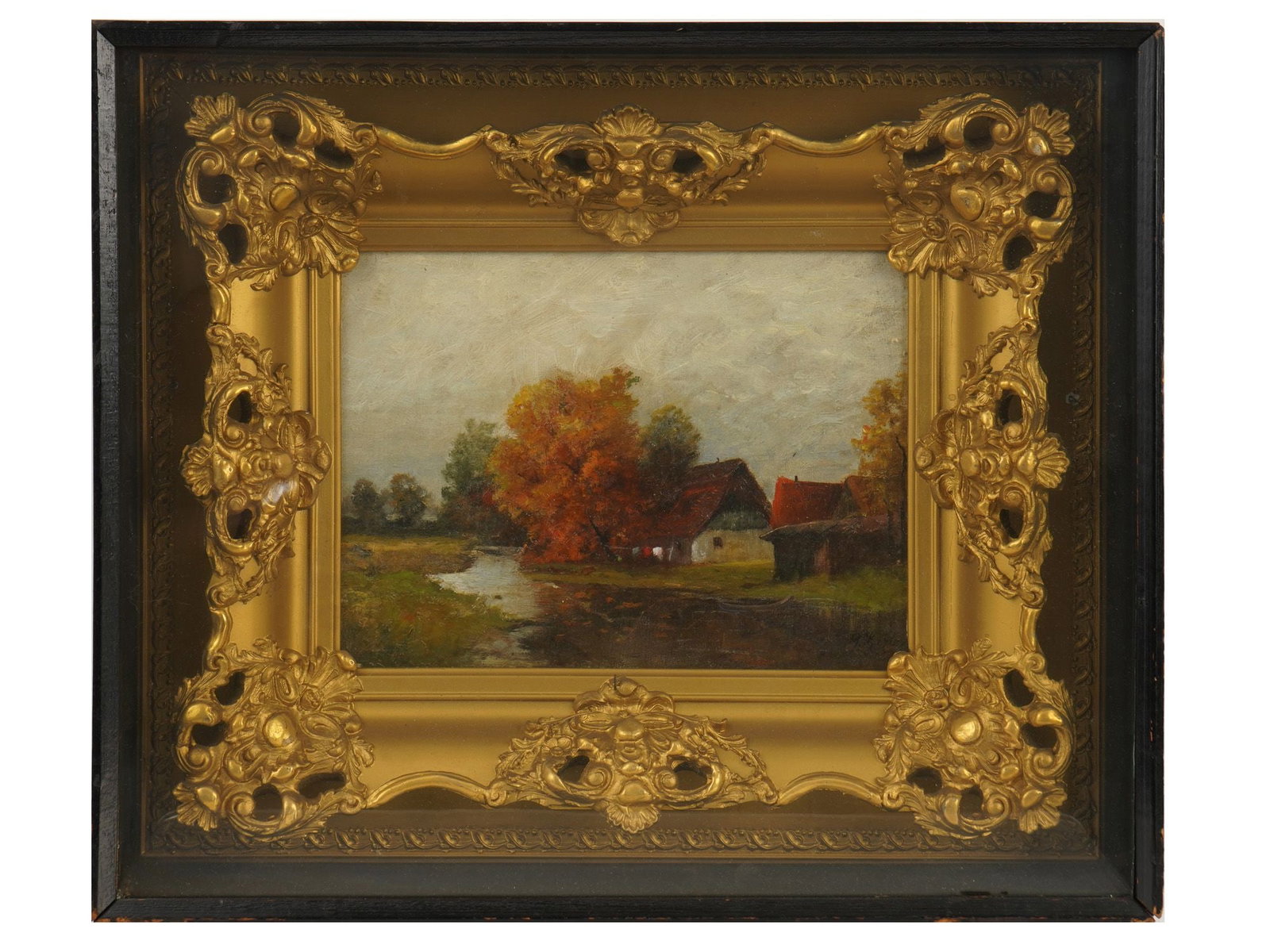 ATTR TO JOSEF KUGLER AUSTRIAN LANDSCAPE OIL PAINTING: Attributed to Josef Kugler, Austrian, 1913 to 2011, an oil painting on canvas depicting a rural landscape. Signed lower right. Framed. Josef Kugler was a prominent Austrian painter celebrated for his 