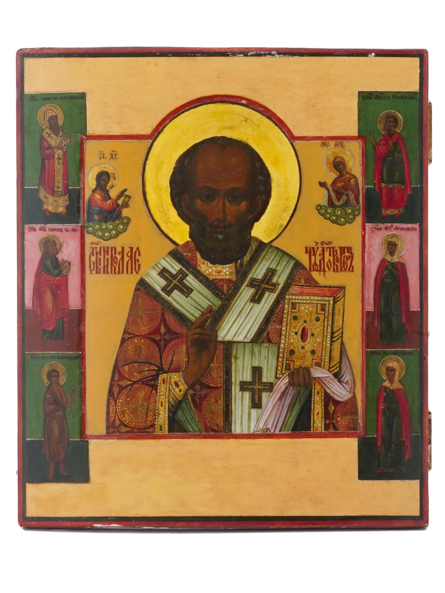 ANTIQUE RUSSIAN ICON OF SAINT NICHOLAS OF MYRA (1 of 4)