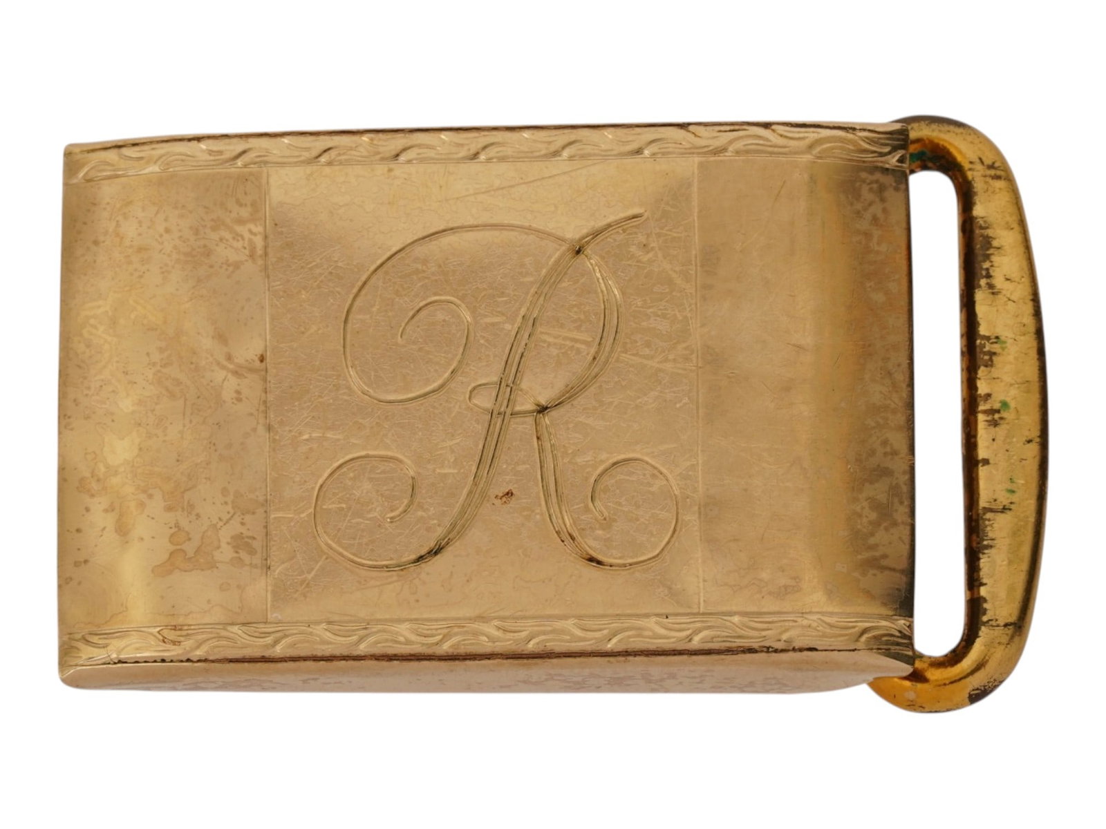 VINTAGE HICKOK USA 10K GOLD-FILLED MENS BELT BUCKLE (1 of 6)