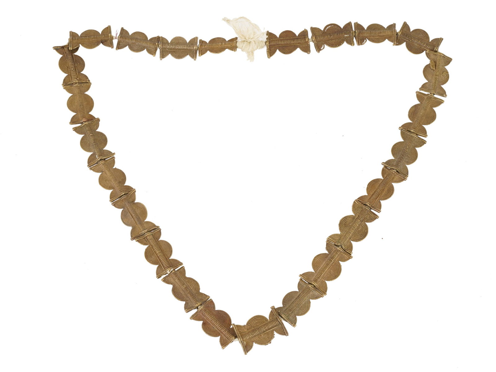 VINTAGE AFRICAN HANDCRAFTED BRASS STATEMENT NECKLACE (1 of 4)