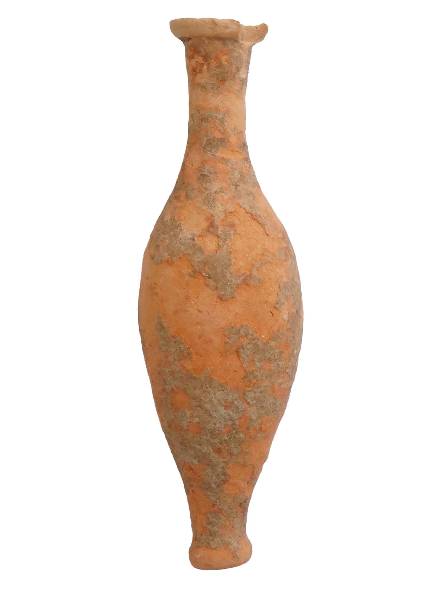 LARGE ANCIENT STYLE TERRACOTTA VOTIVE AMPHORA ON A HIGH FOOT: A large ancient style terracotta votive amphora on a high foot, likely used for ritual or ceremonial purposes. Such amphorae were often dedicated in temples or sanctuaries as offerings to the gods, sy