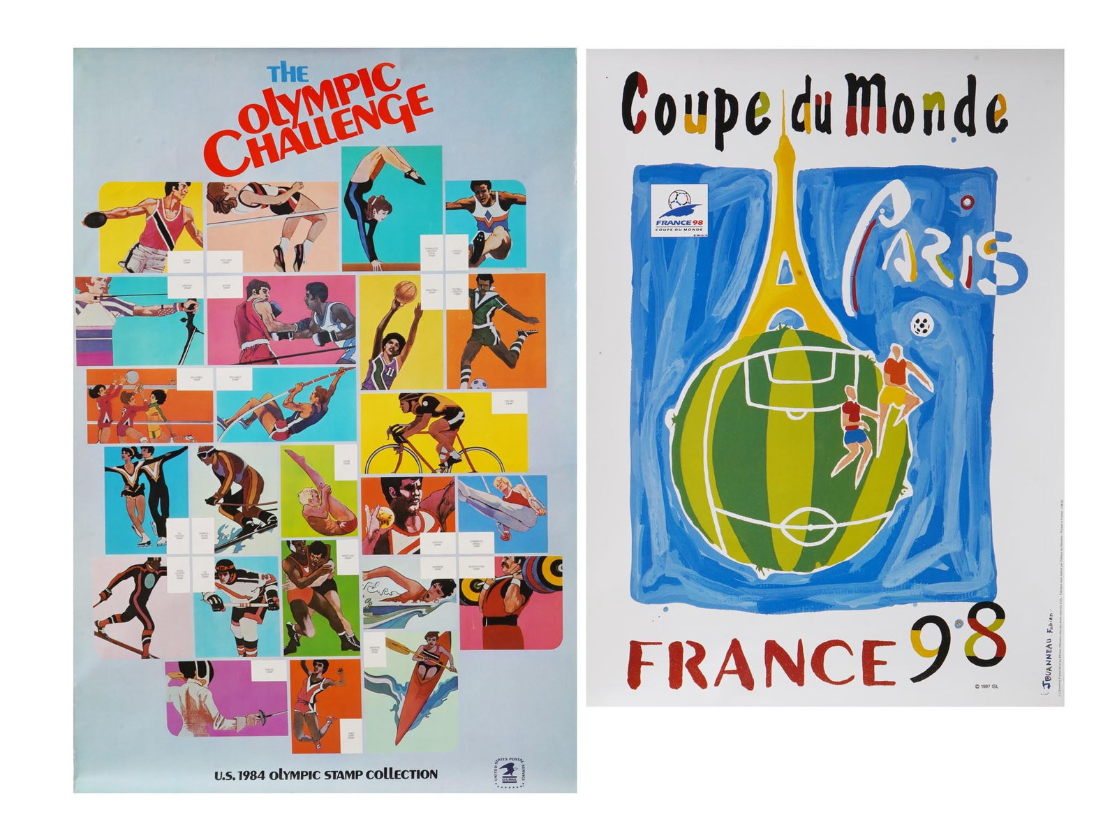 FOUR VINTAGE AMERICAN AND FRENCH POSTERS 1980S 1990S (1 of 7)