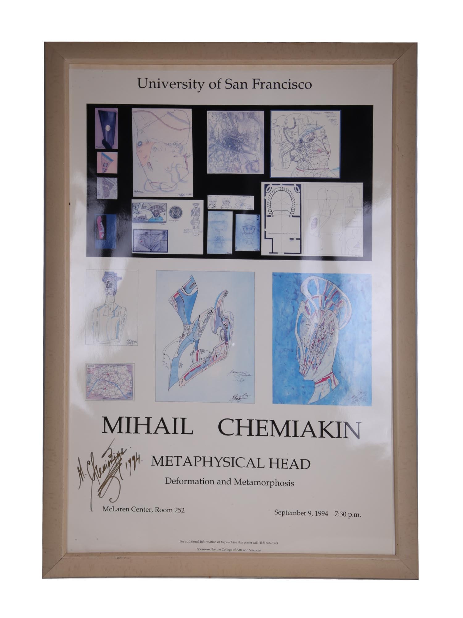 VINTAGE MIHAIL CHEMIAKIN 1994 AUTOGRAPHED POSTER (1 of 8)